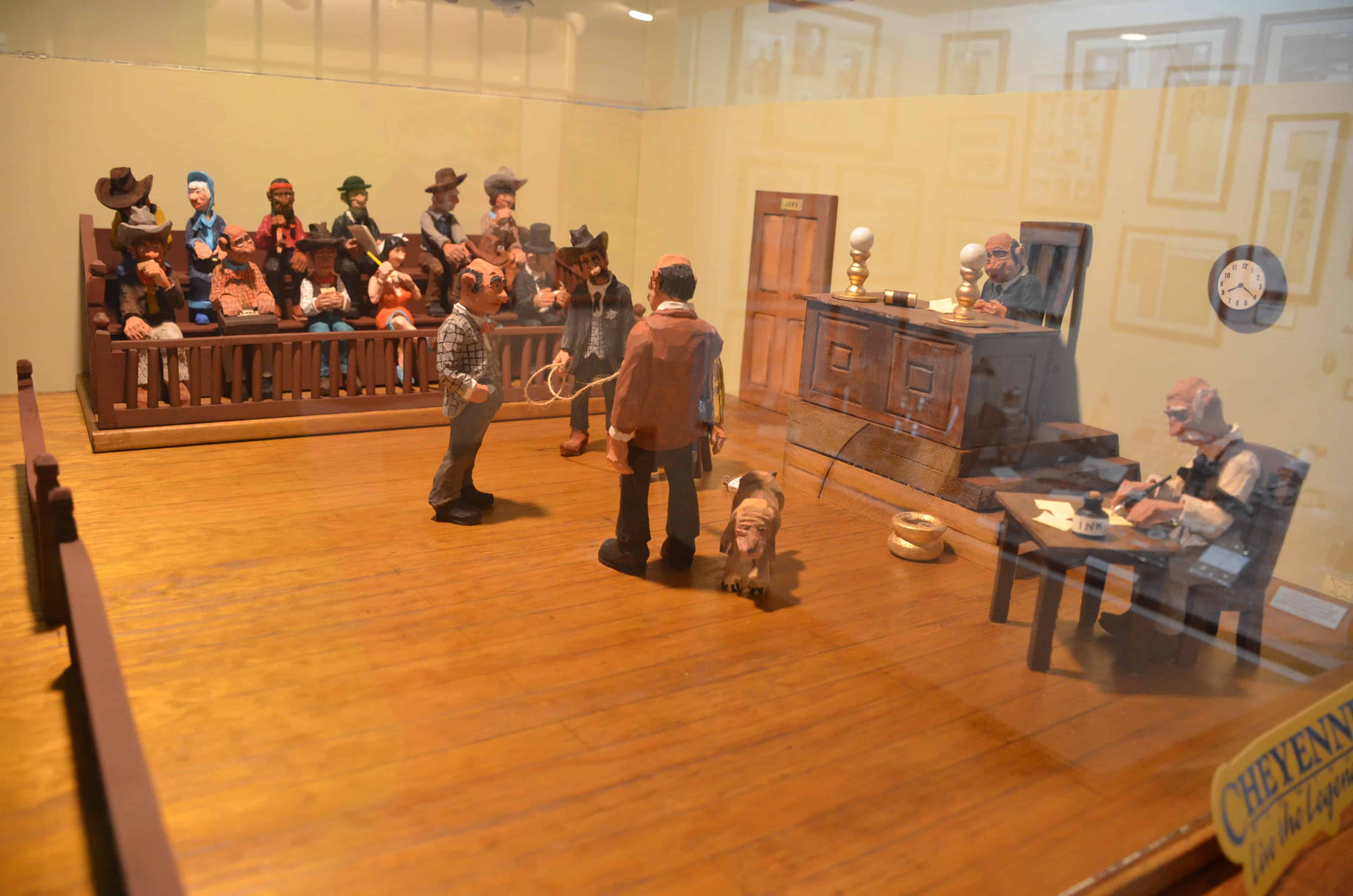Courtroom scene at the Nelson Museum of the West in Cheyenne, Wyoming