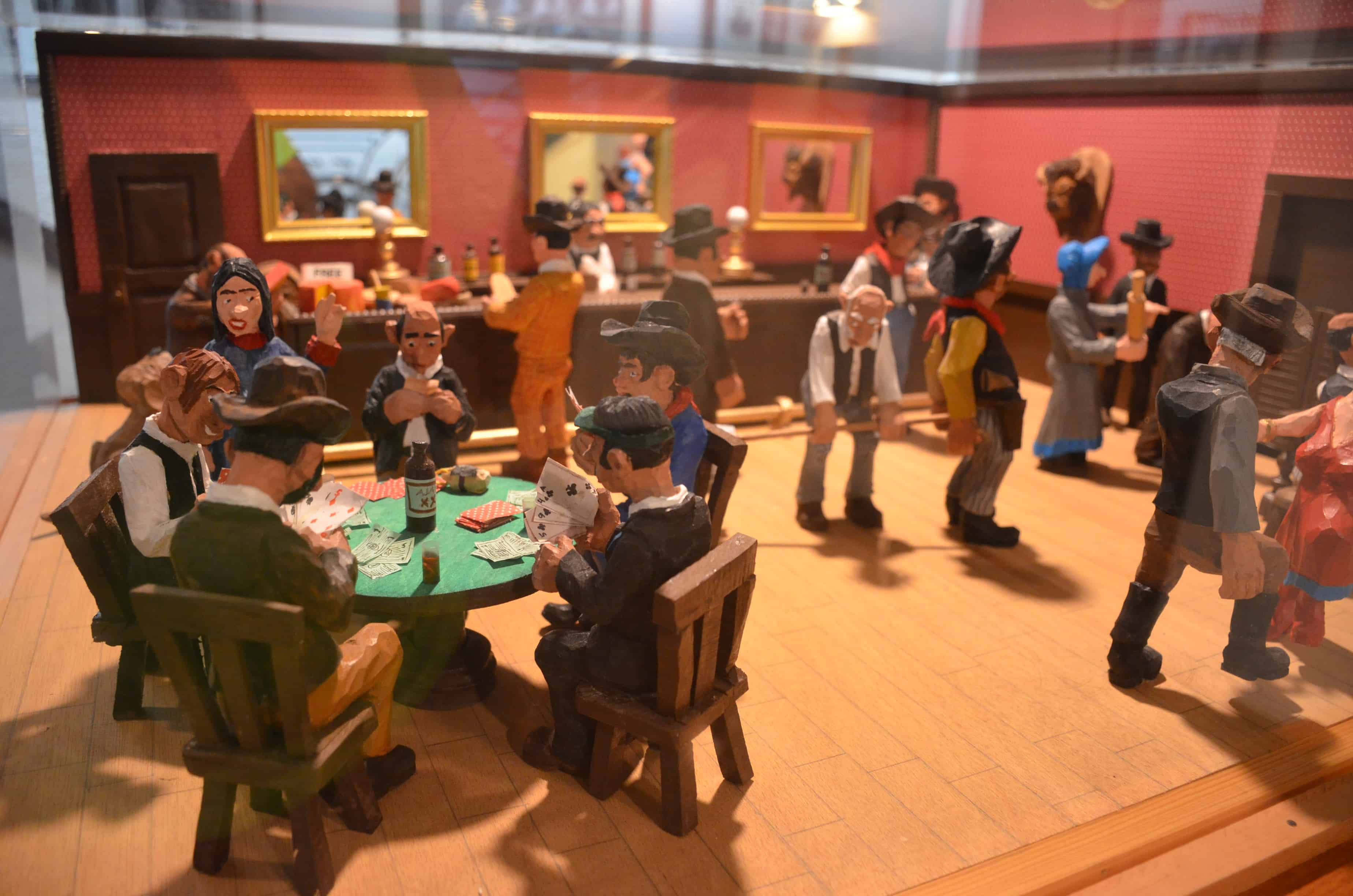 Gambling saloon scene at the Nelson Museum of the West in Cheyenne, Wyoming