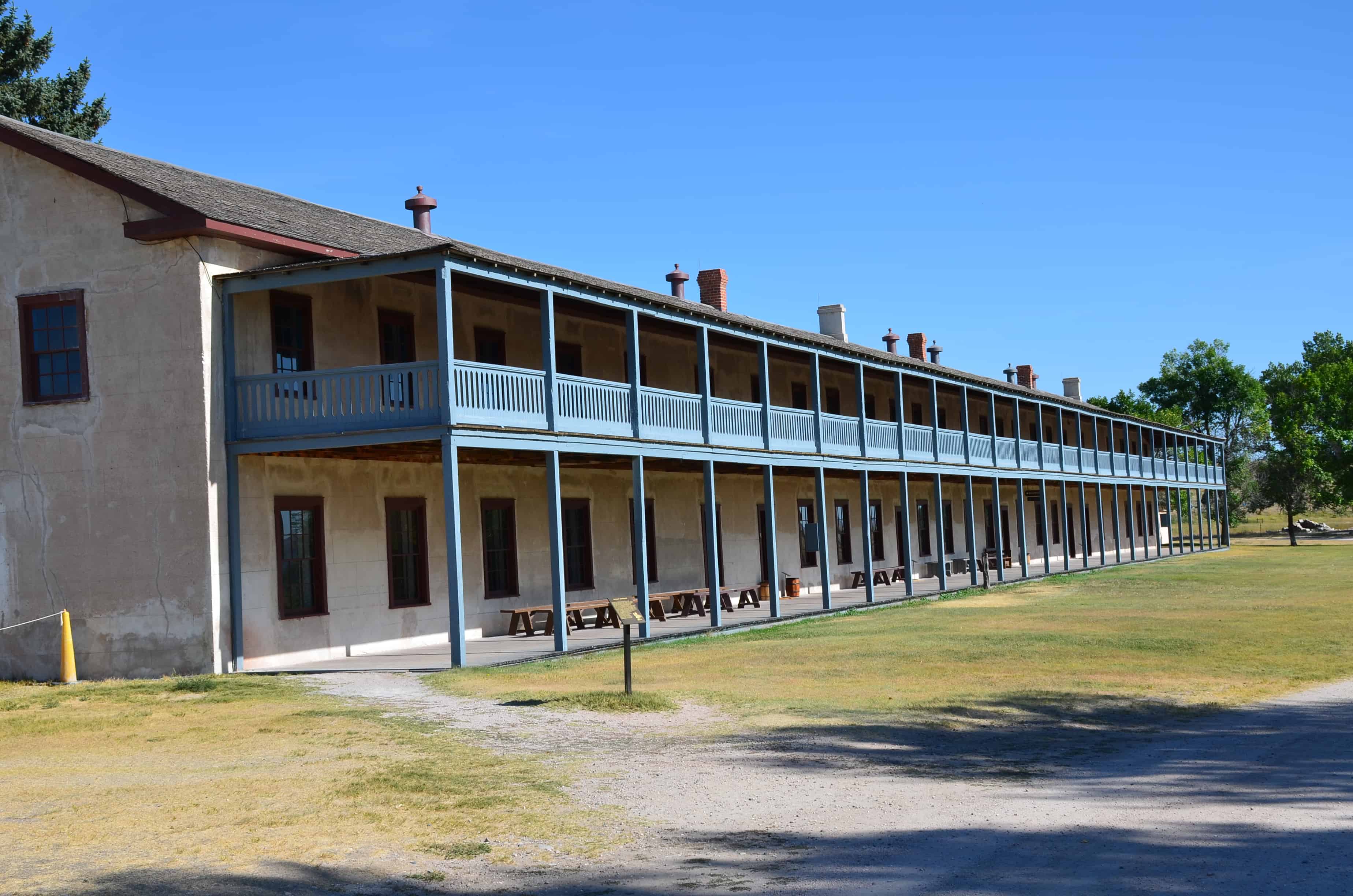 Cavalry barracks at Fort Laramie National Historic Site in Wyoming