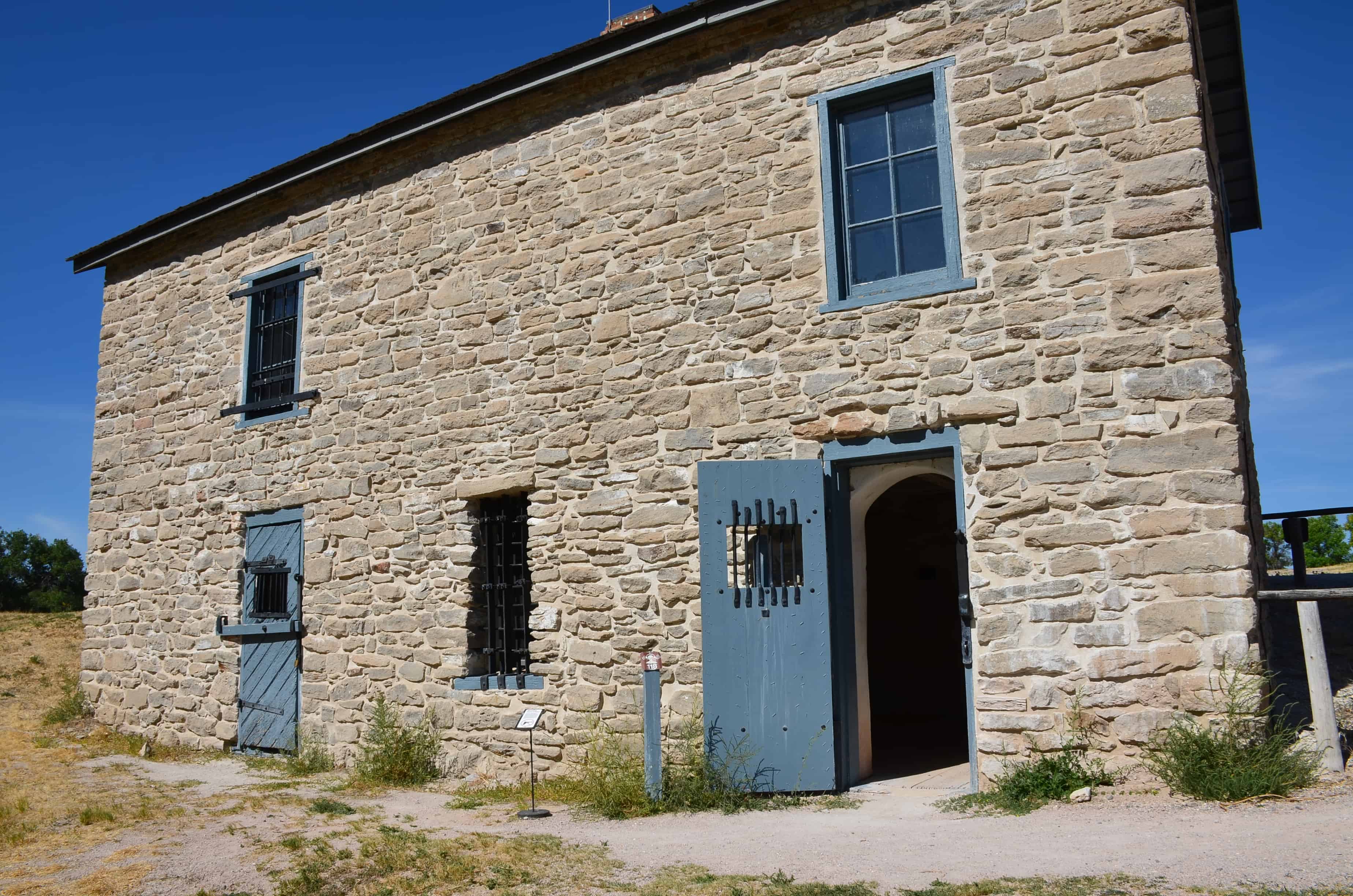 Old guardhouse at Fort Laramie National Historic Site in Wyoming