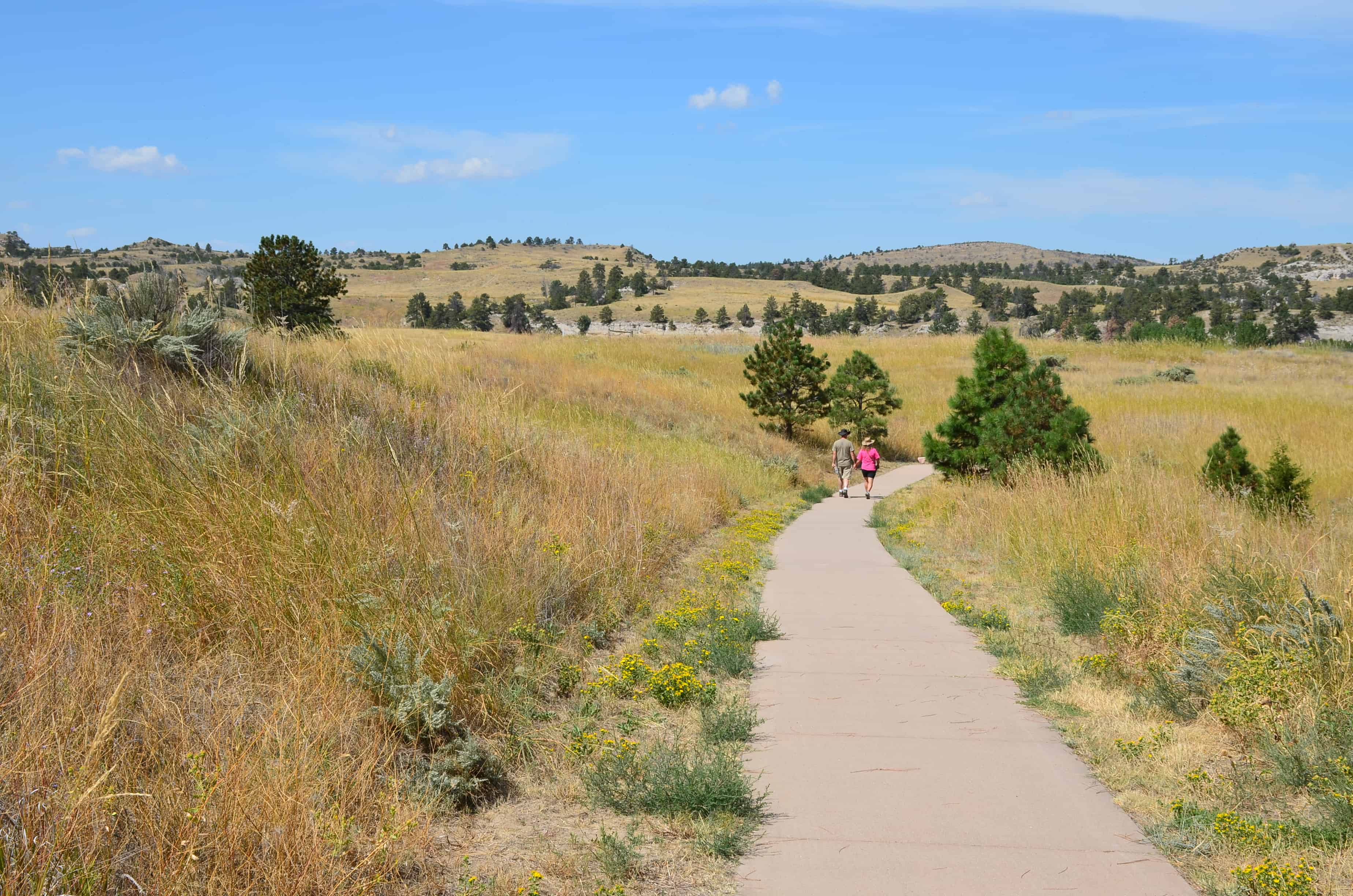 The path at Oregon Trail Ruts State Historic Park in Wyoming