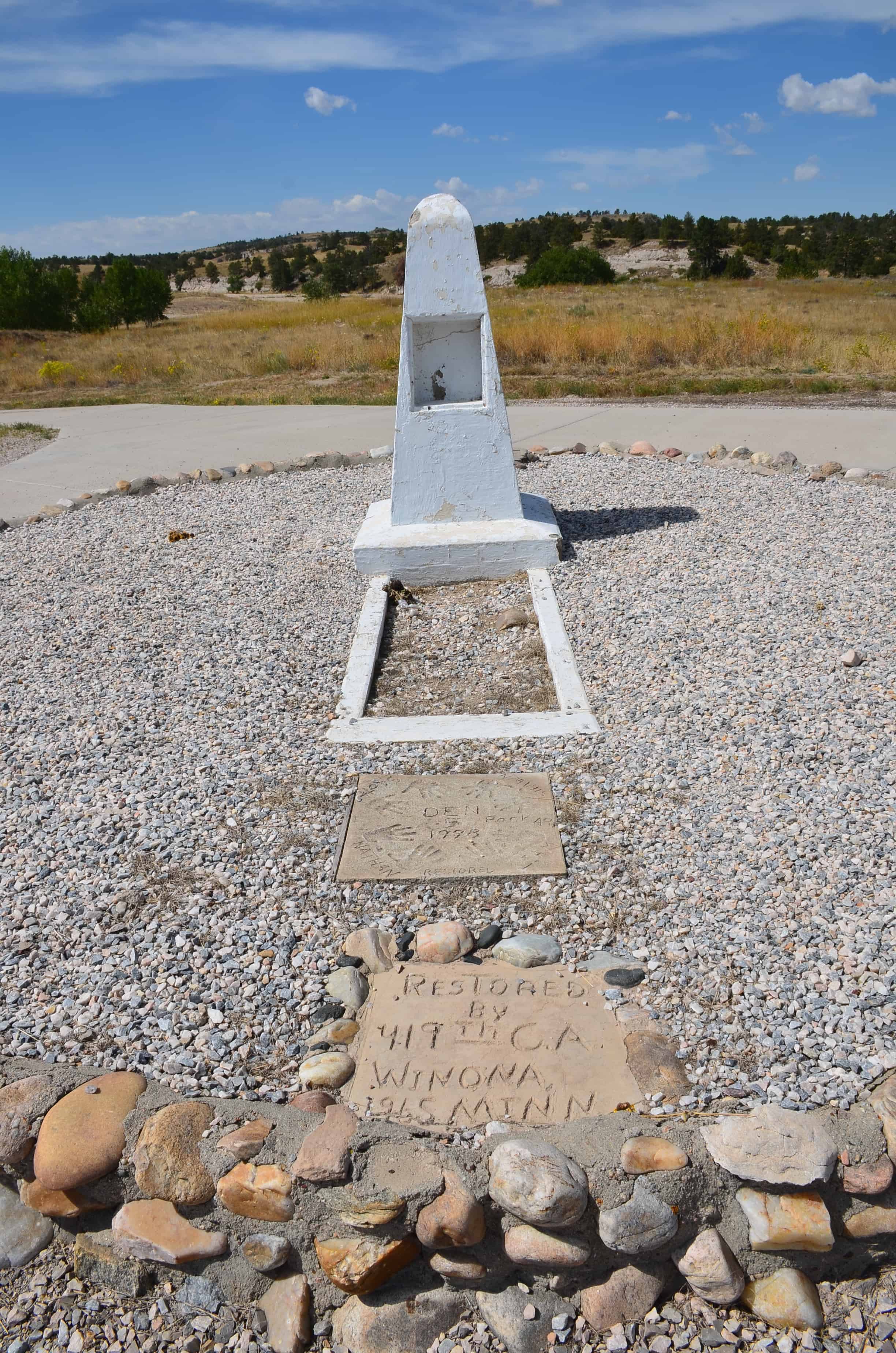 Lucindy Rollins gravesite near Oregon Trail Ruts State Historic Site in Wyoming
