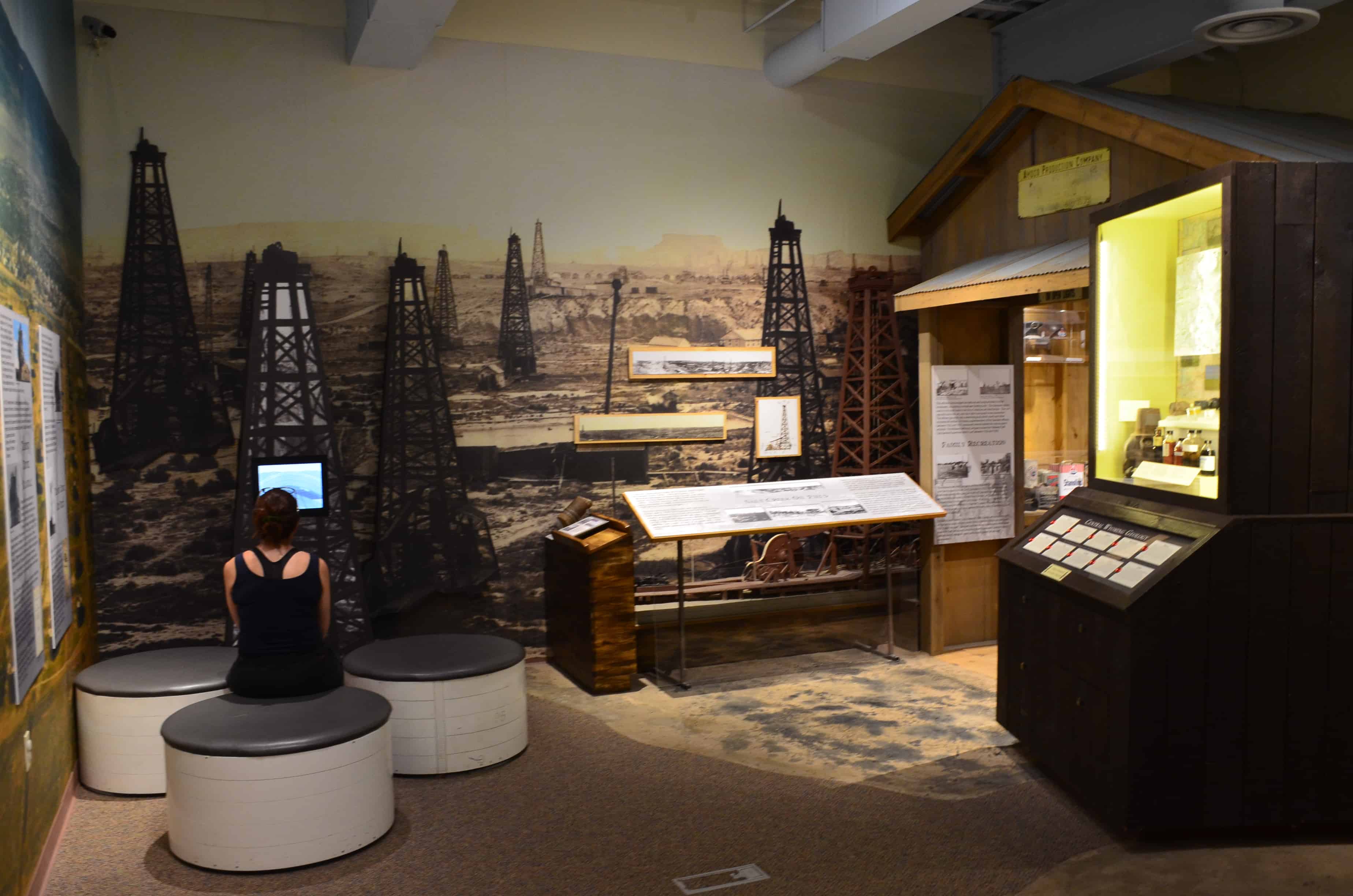 Oil boom exhibit at the Fort Caspar Museum
