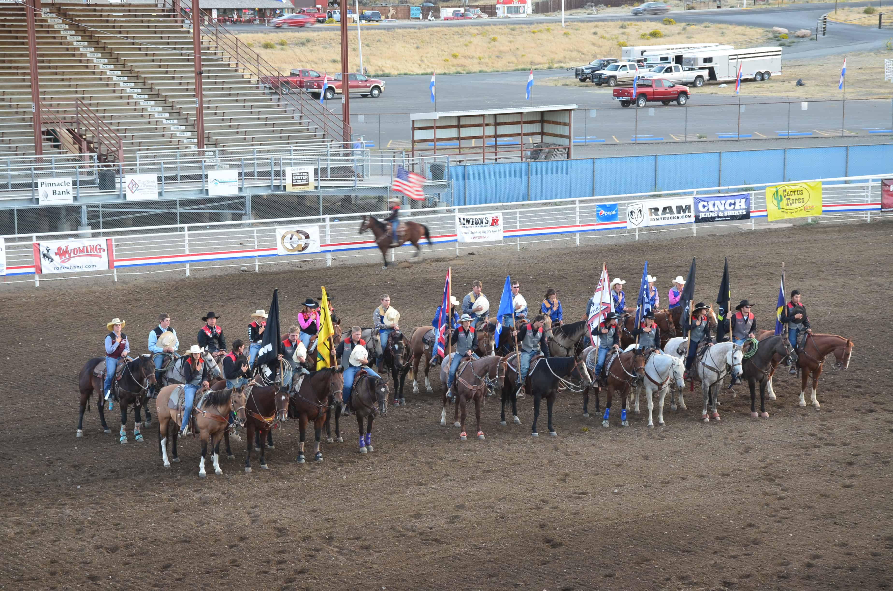 National Anthem at Stampede Park in Cody, Wyoming