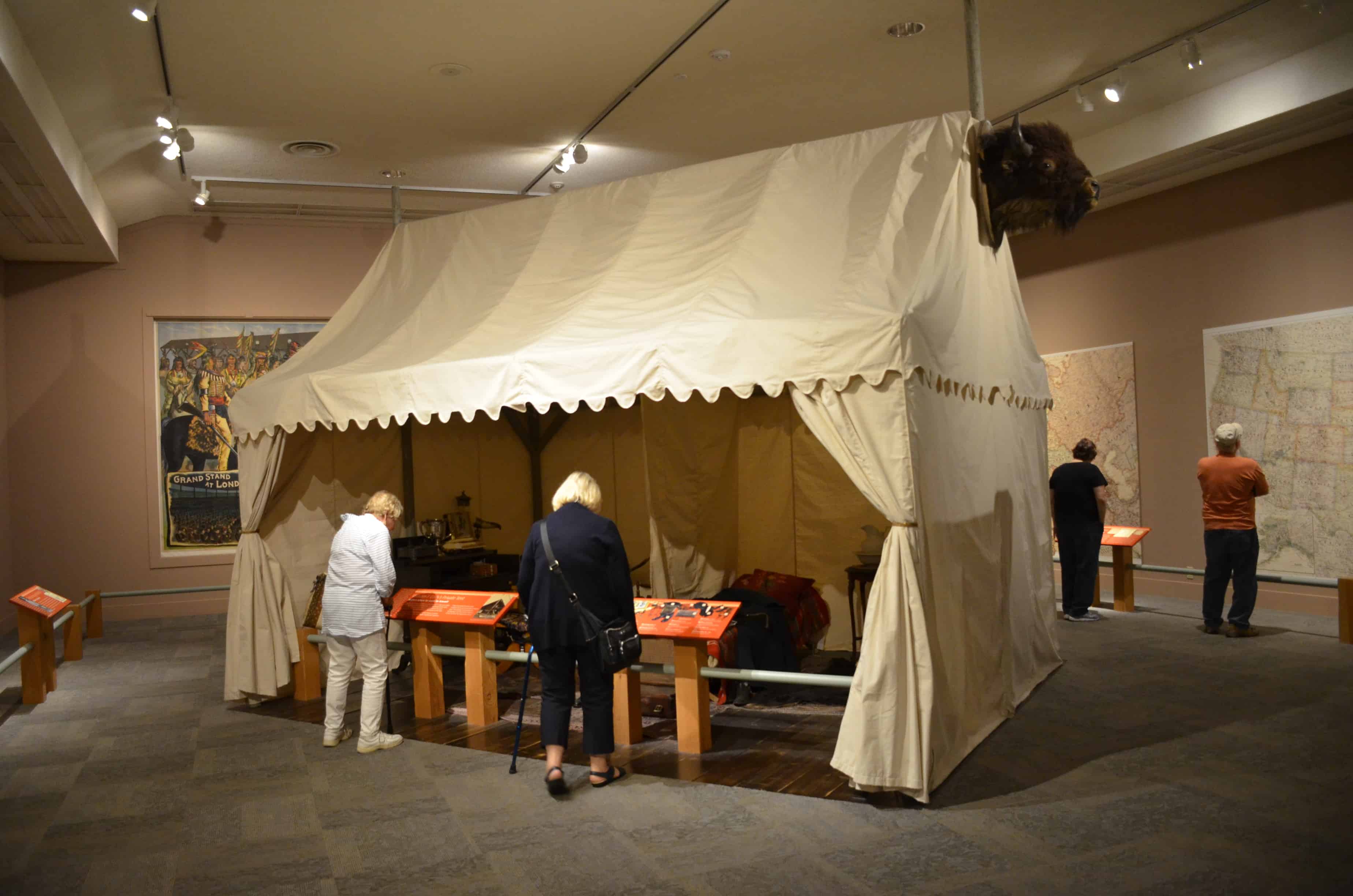 Buffalo Bill's tent from the Wild West show at the Buffalo Bill Museum at the Buffalo Bill Center of the West in Cody, Wyoming