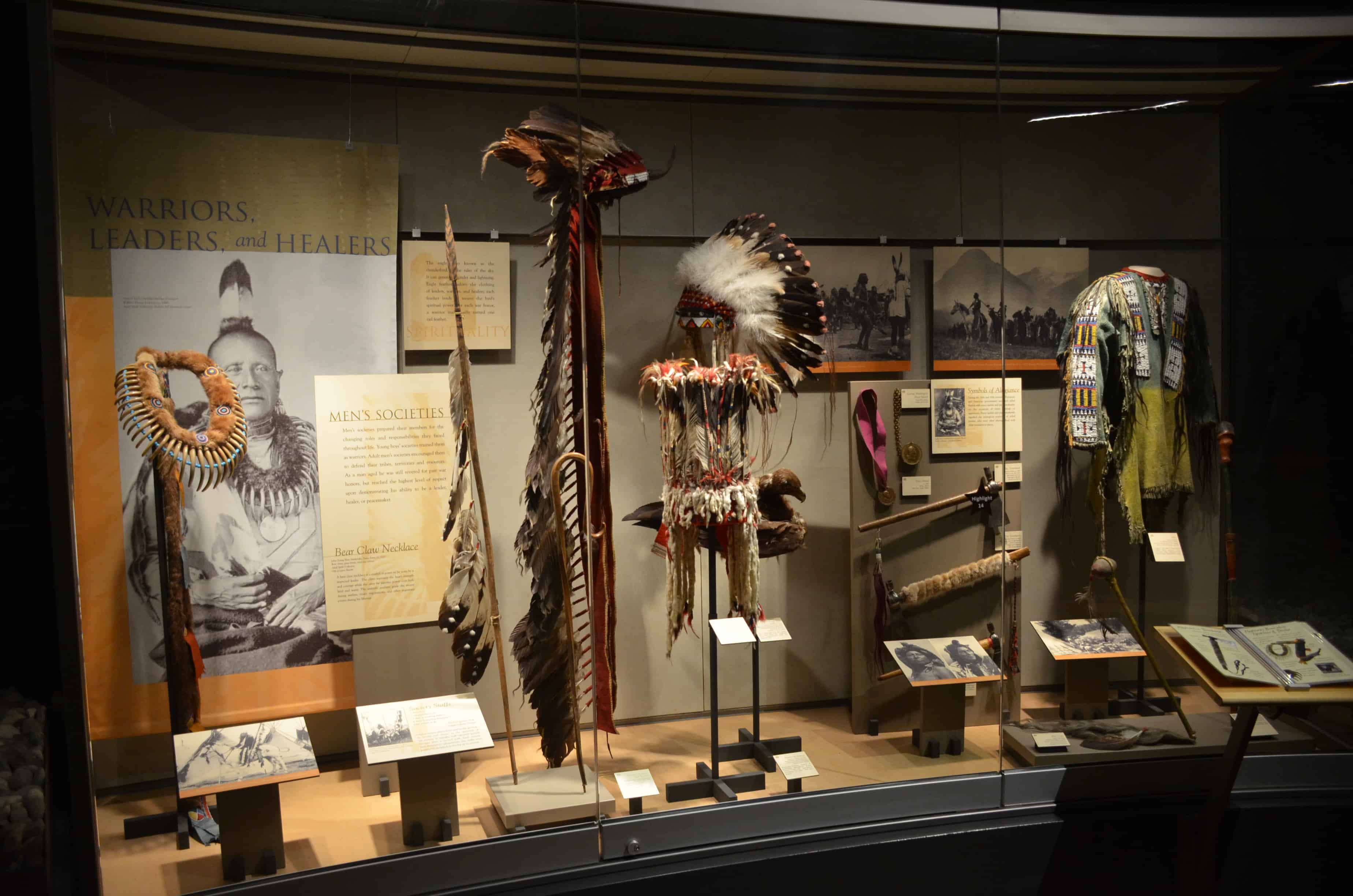 Warrior exhibit at the Plains Indian Museum