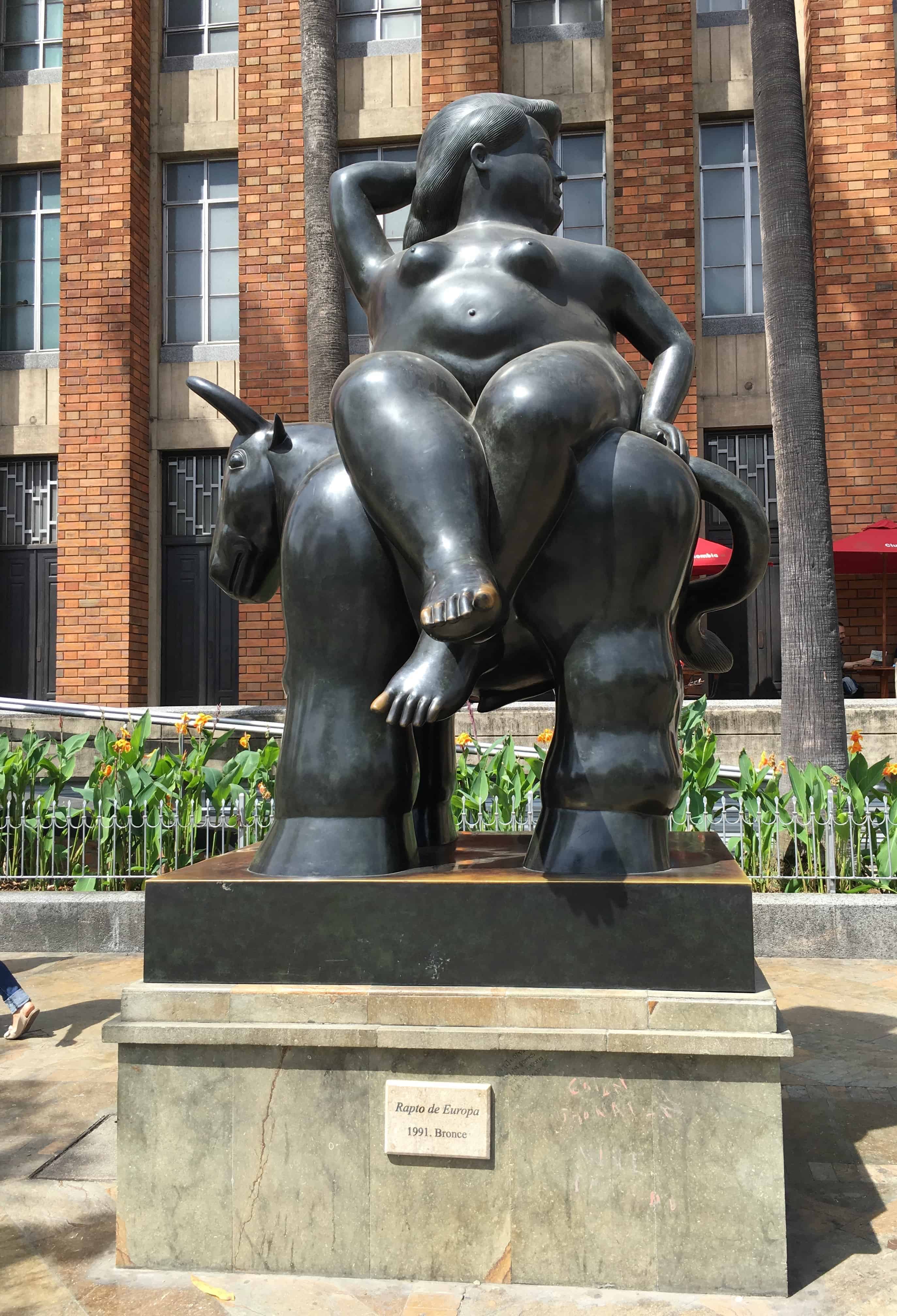 Rapto de Europa (Rape of Europe) at Plaza Botero in El Centro Medellín, Antioquia, Colombia