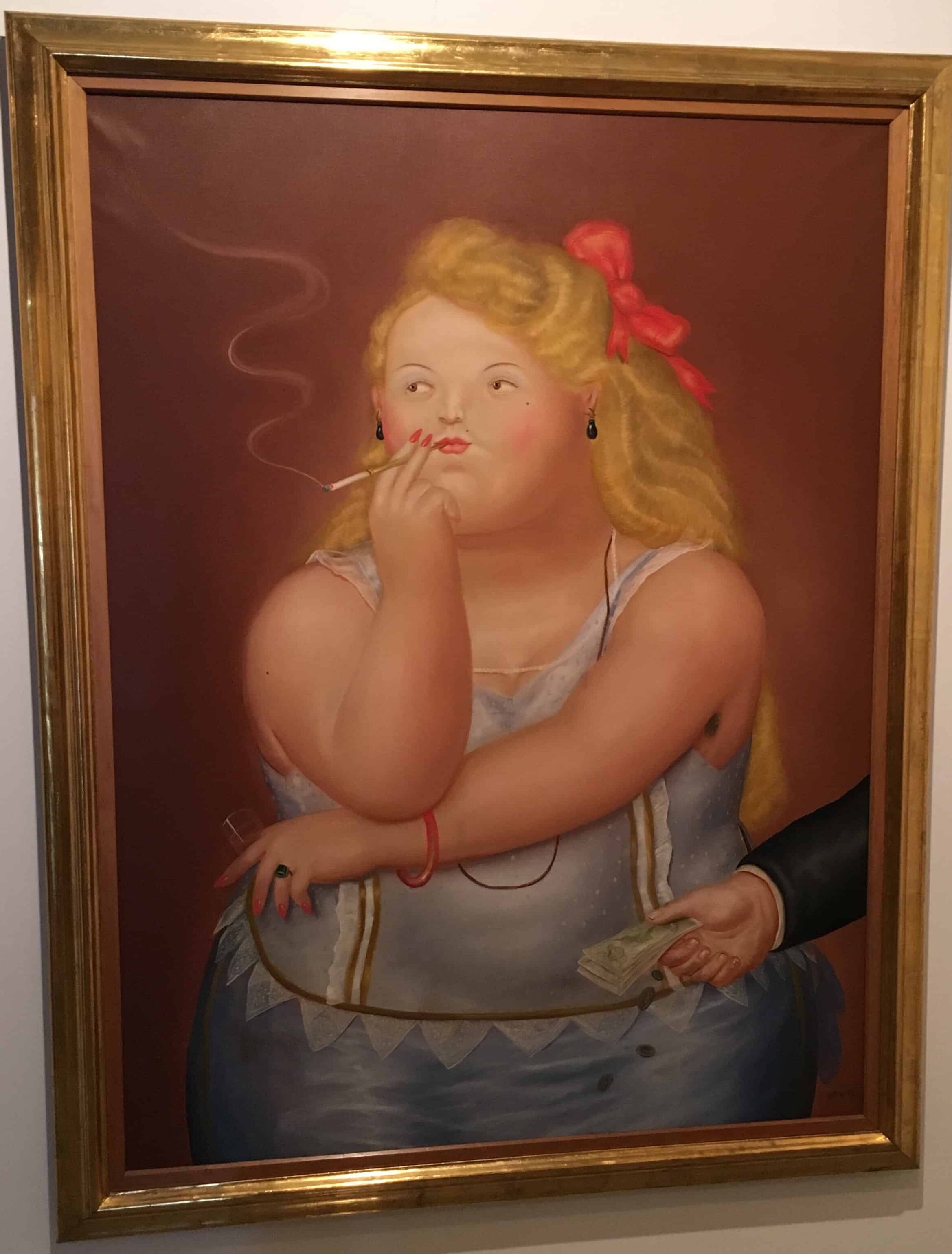 A prostitute by Botero at the Antioquia Museum in Medellín, Colombia