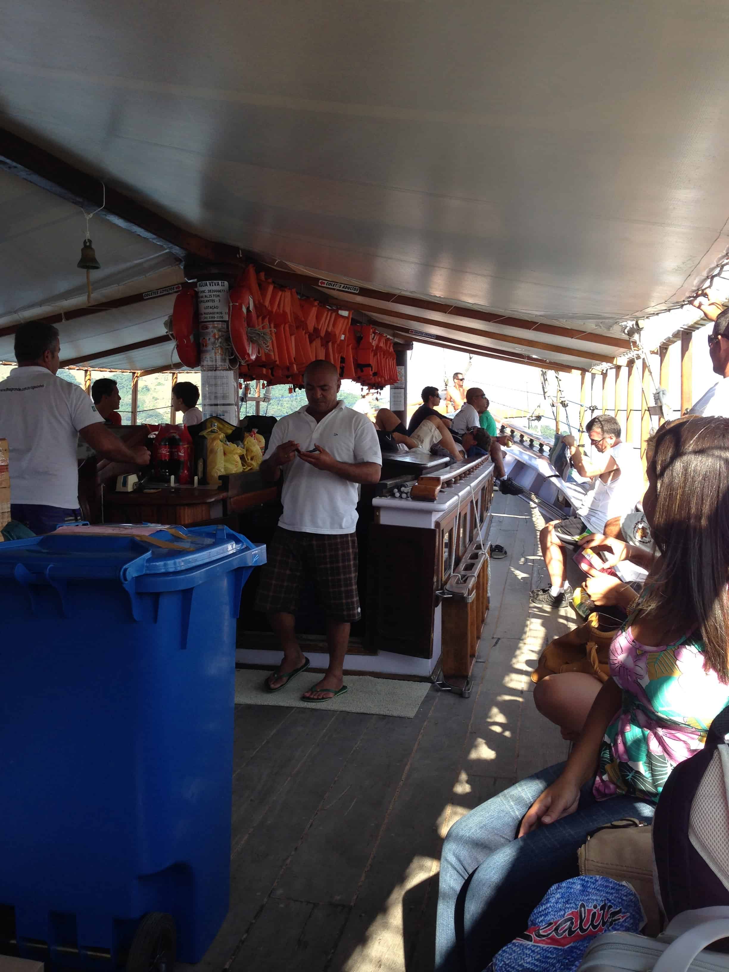 The boat ride from Angra dos Reis to Ilha Grande, Brazil