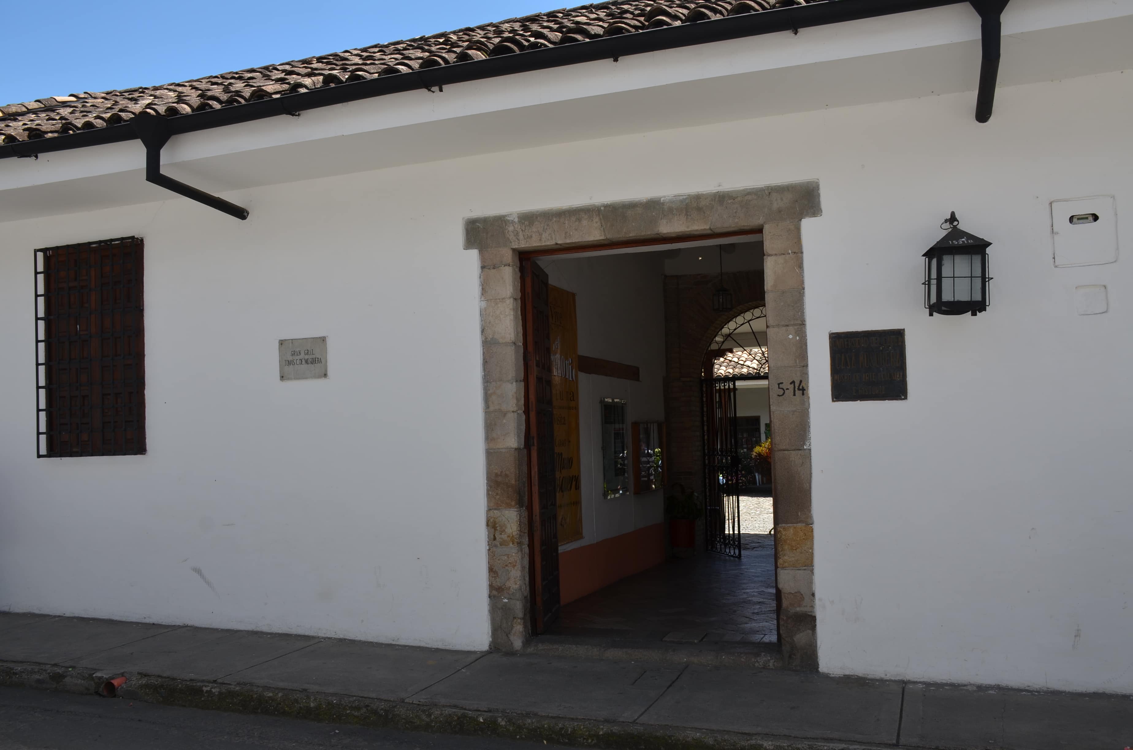Entrance to the Mosquera House Museum in Popayán, Cauca, Colombia