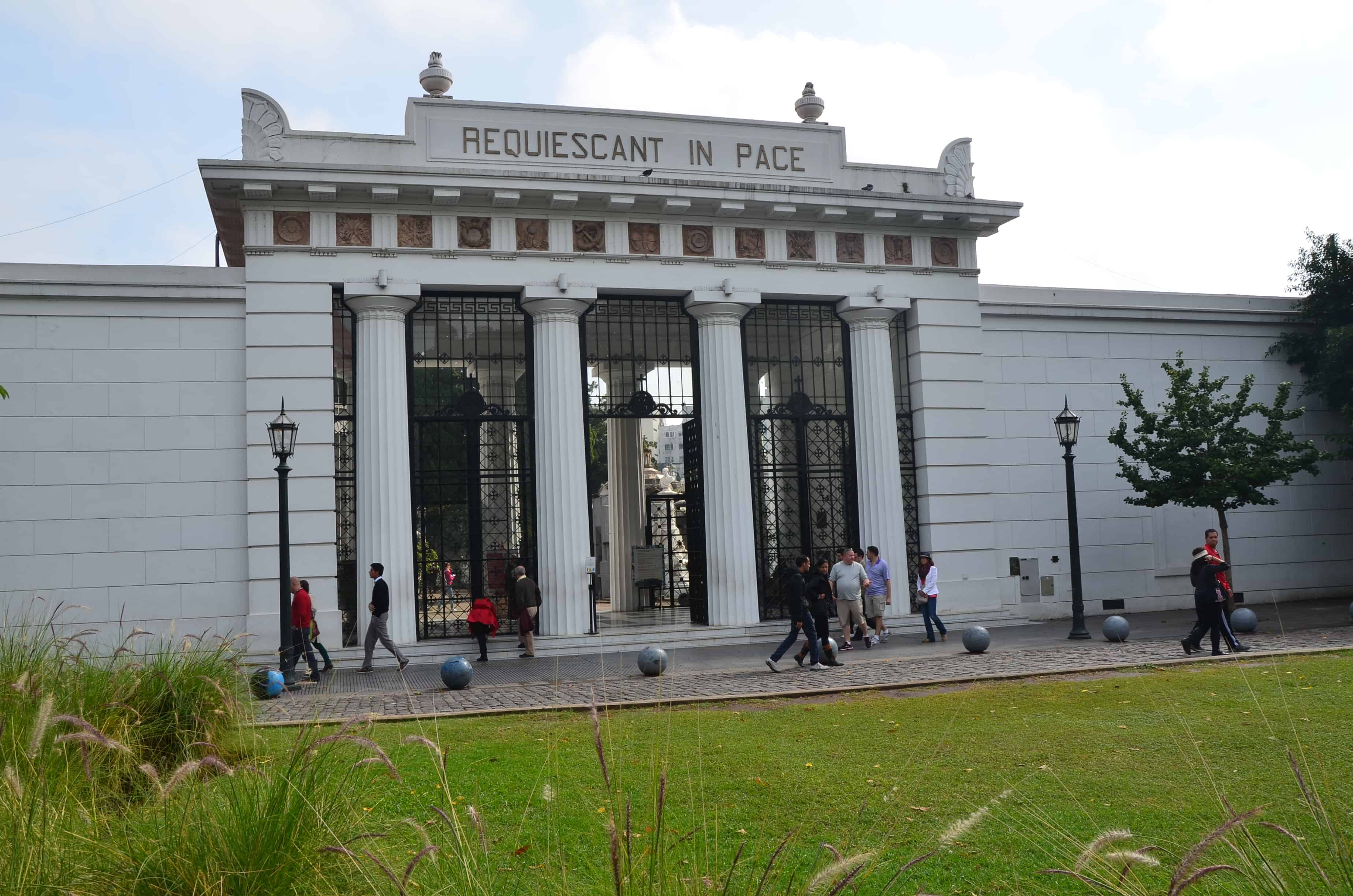 Entrance to Cementerio de la Recoleta in Buenos Aires, Argentina