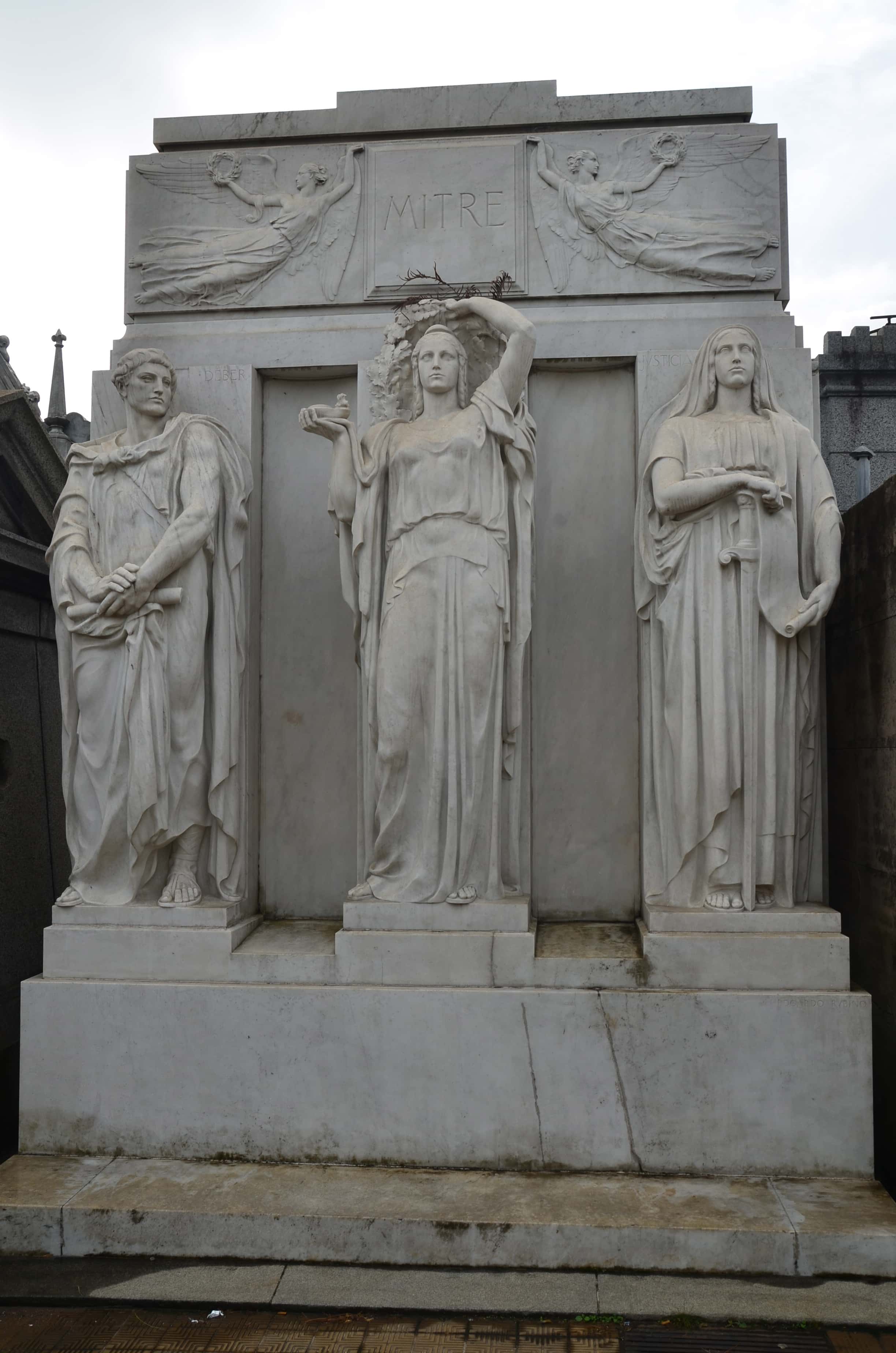 Tomb of Bartolomé Mitre at Cementerio de la Recoleta in Buenos Aires, Argentina