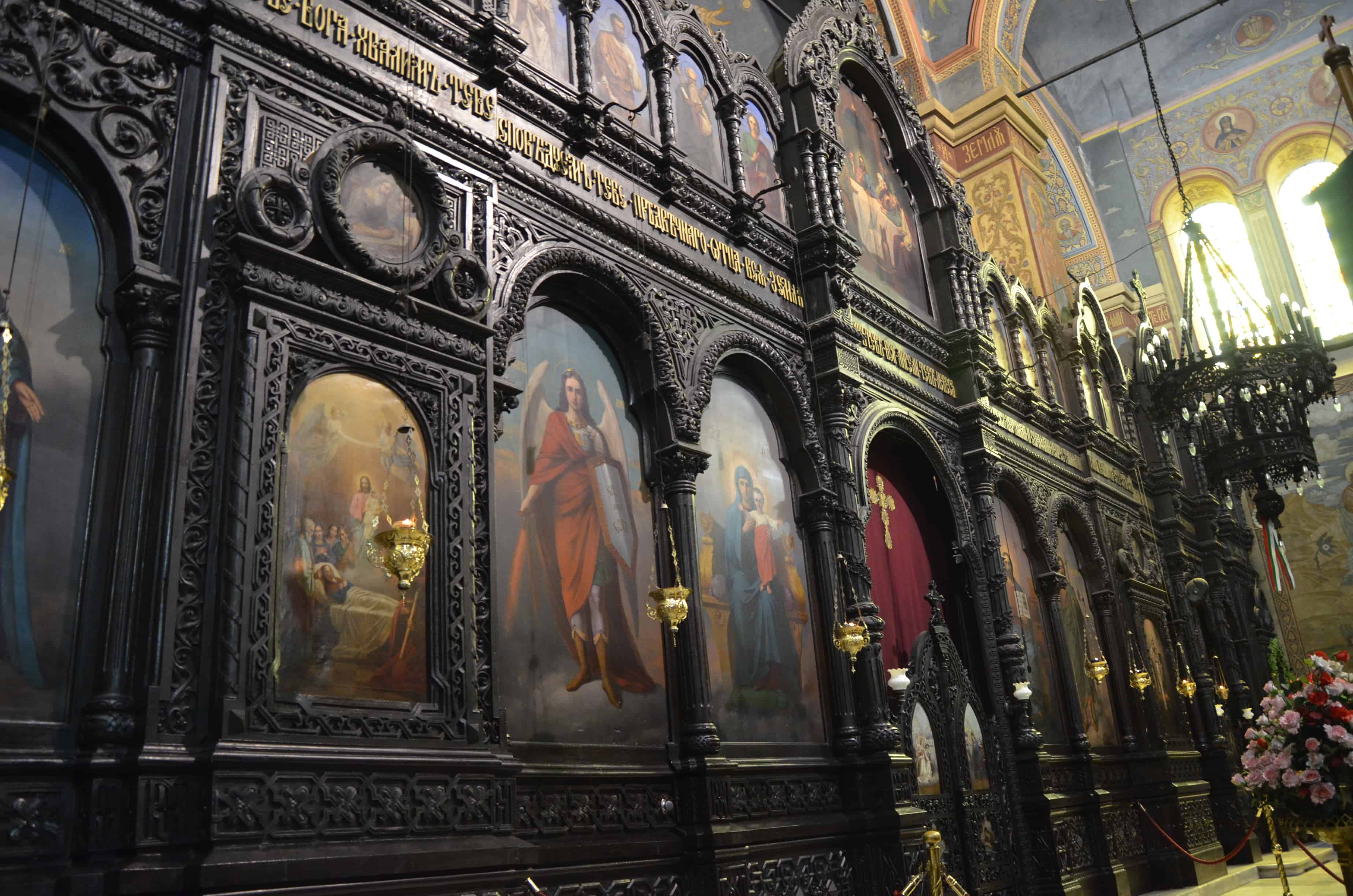 Iconostasis at Uspenie Bogorodichno in Varna, Bulgaria