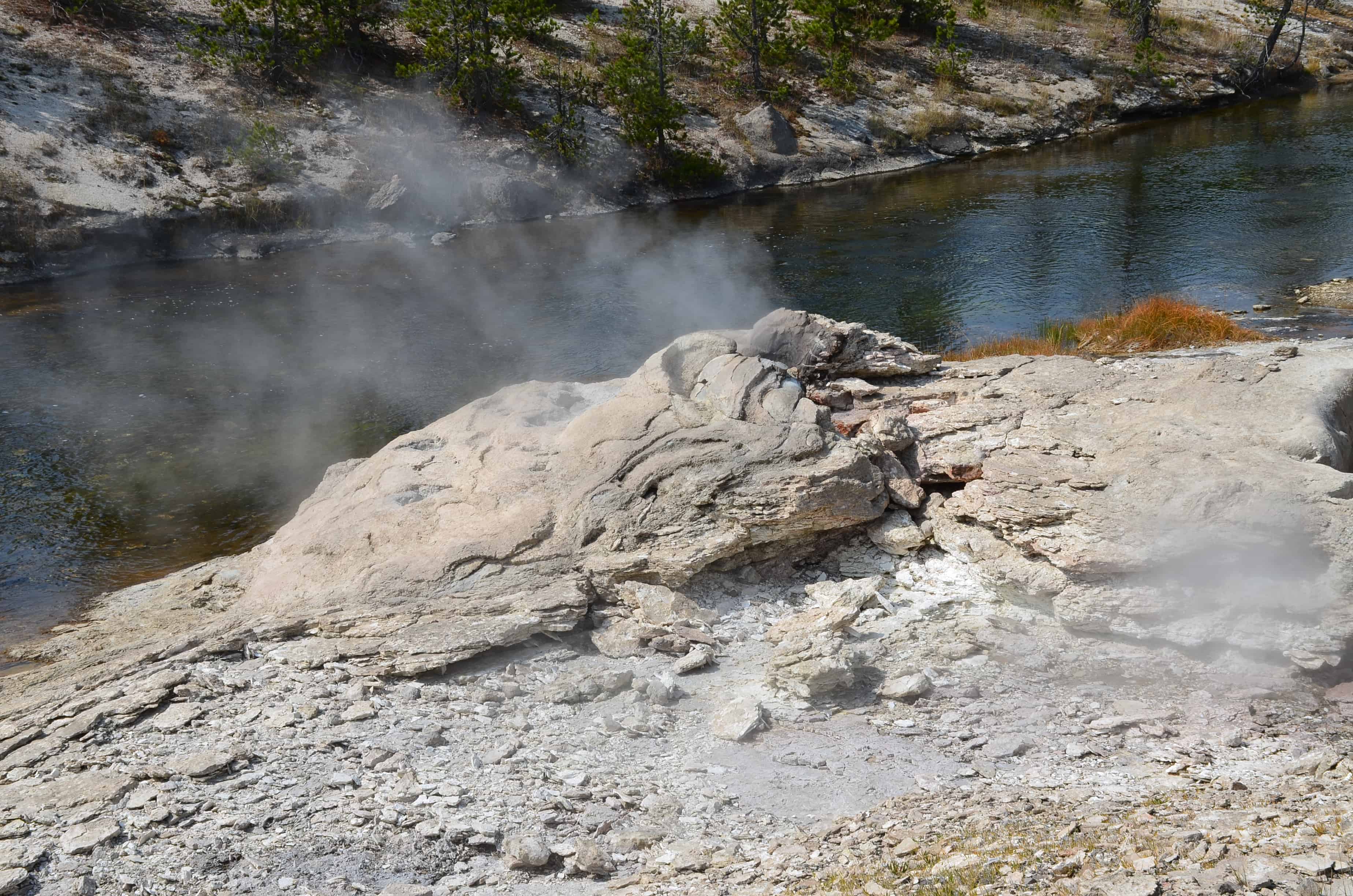 Mortar Geyser at the Upper Geyser Basin in Yellowstone National Park, Wyoming