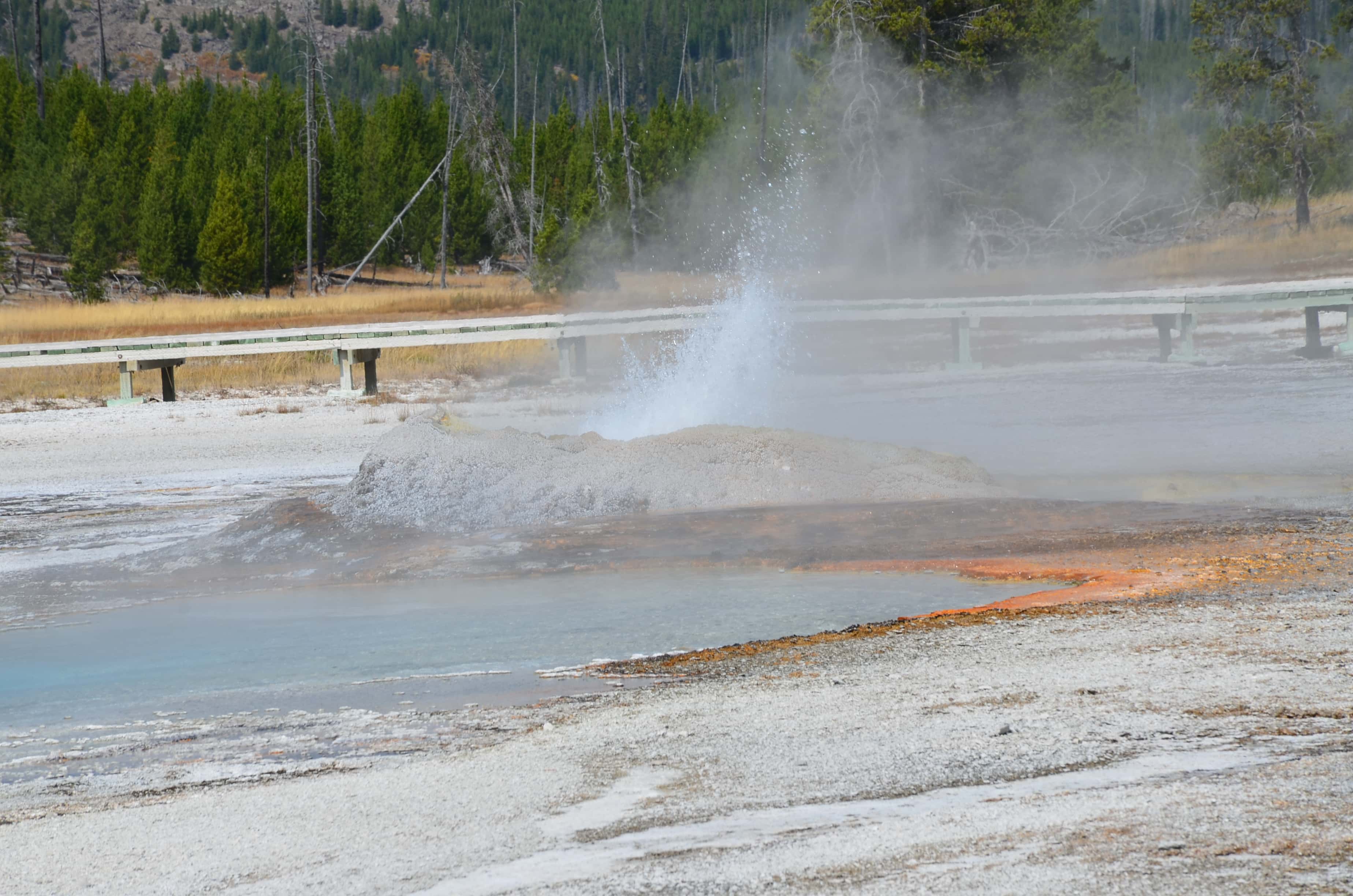 Comet Geyser at the Upper Geyser Basin in Yellowstone National Park, Wyoming