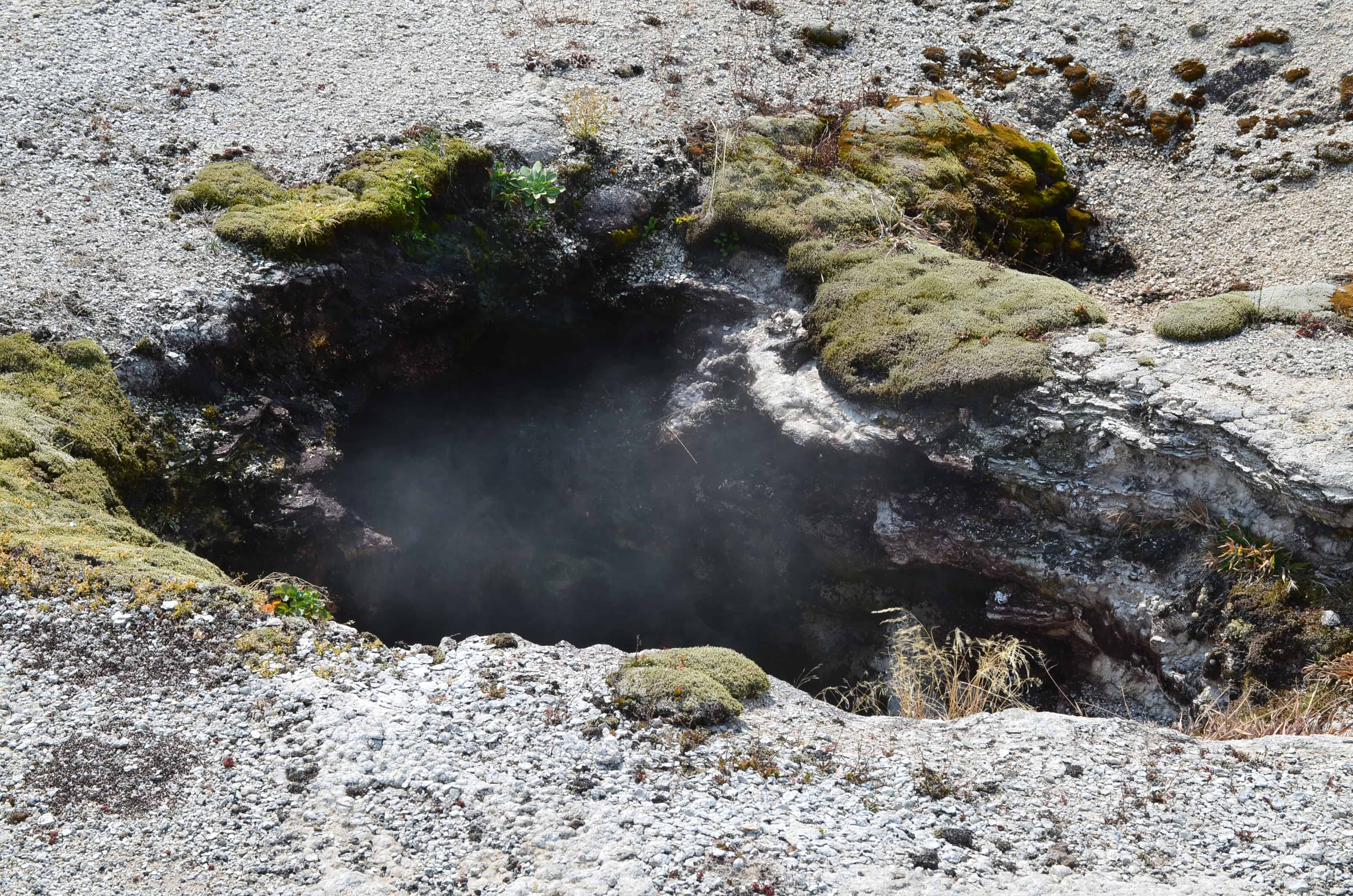 Black Pearl Geyser at Biscuit Basin at the Upper Geyser Basin at Yellowstone National Park, Wyoming