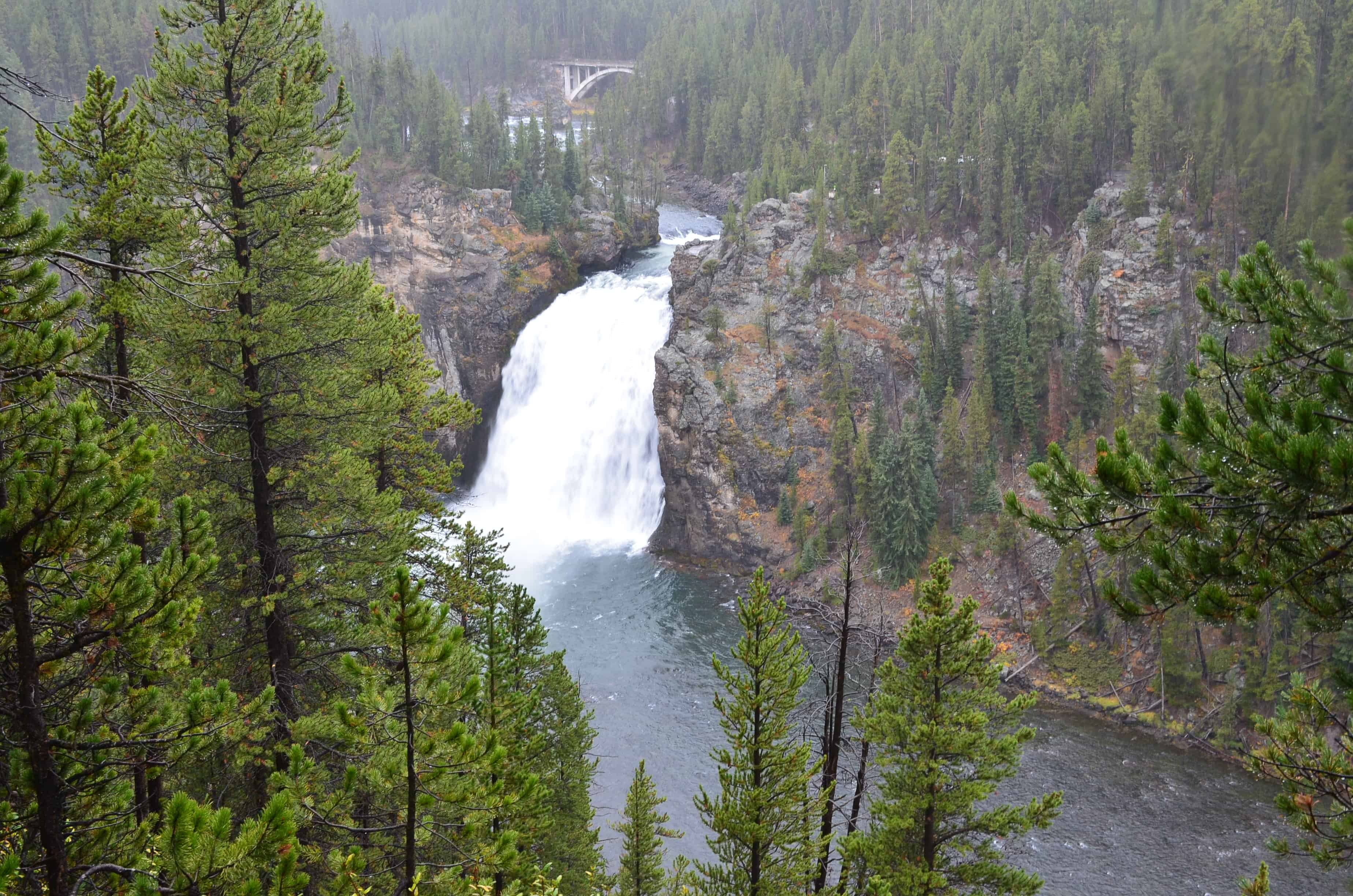 Upper Falls from Uncle Tom's Point at Grand Canyon of the Yellowstone in Yellowstone National Park, Wyoming