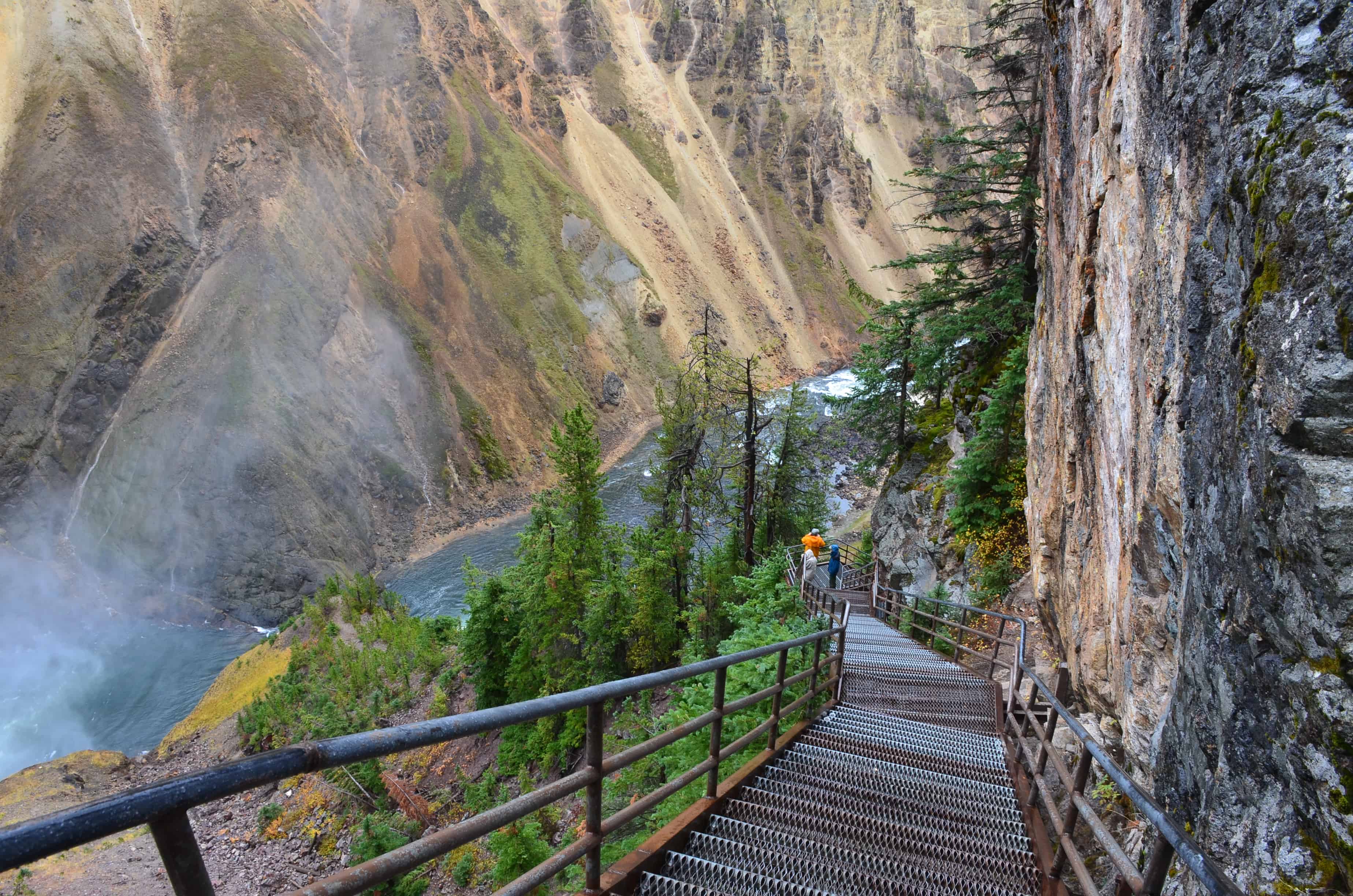 Uncle Tom's Trail at Grand Canyon of the Yellowstone in Yellowstone National Park, Wyoming