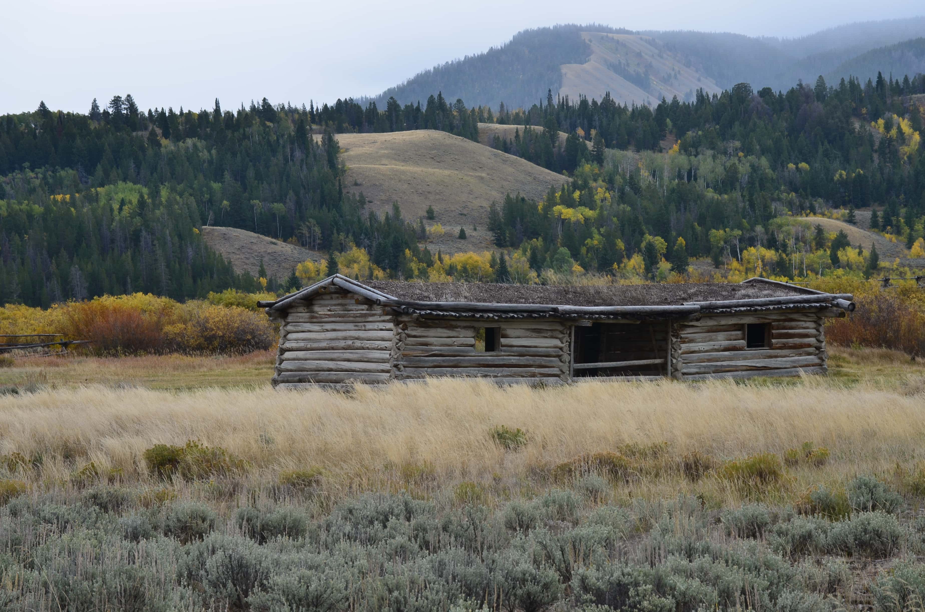 Cunningham Cabin Historic Site on Highway 89 in Grand Teton National Park, Wyoming