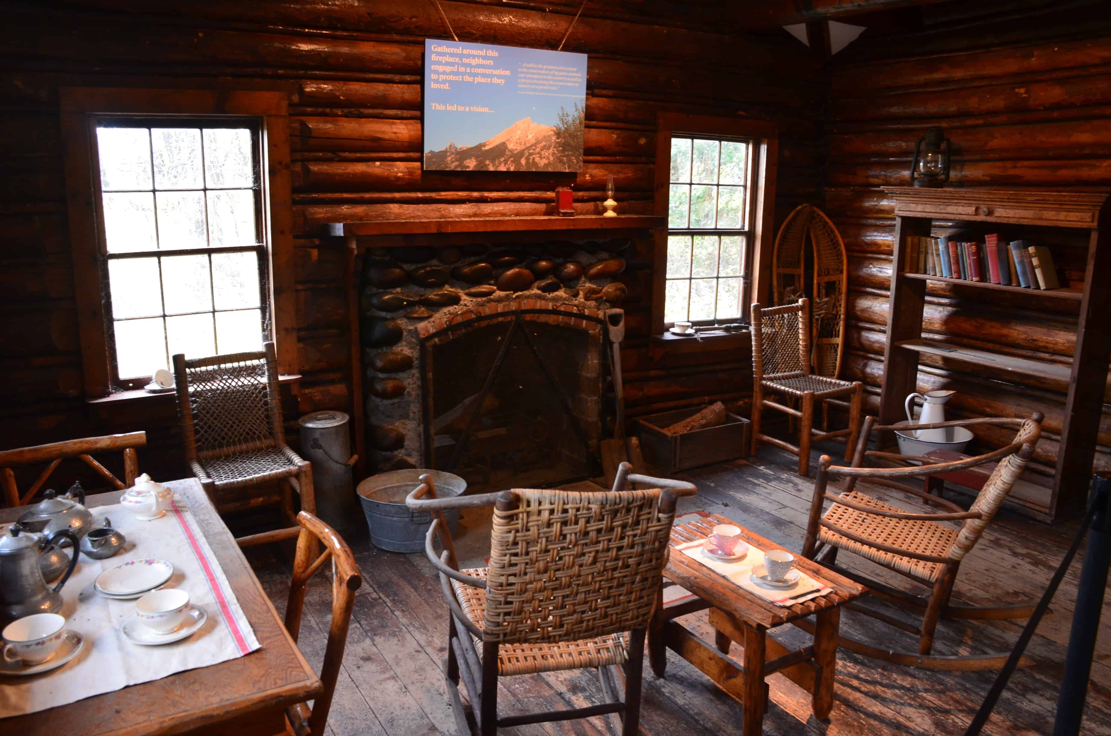 Maude Noble Cabin at Menor's Ferry Historic District in Grand Teton National Park, Wyoming