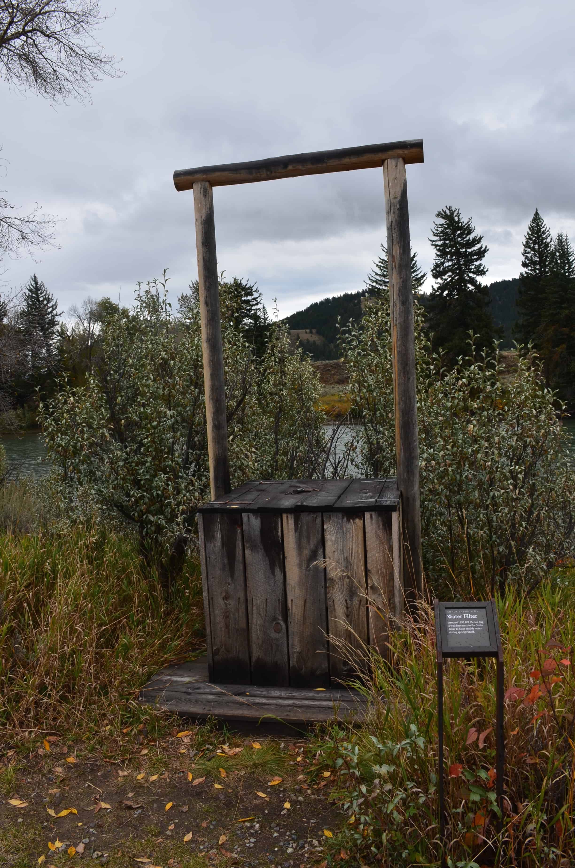 Water filter at Menor's Ferry Historic District in Grand Teton National Park, Wyoming