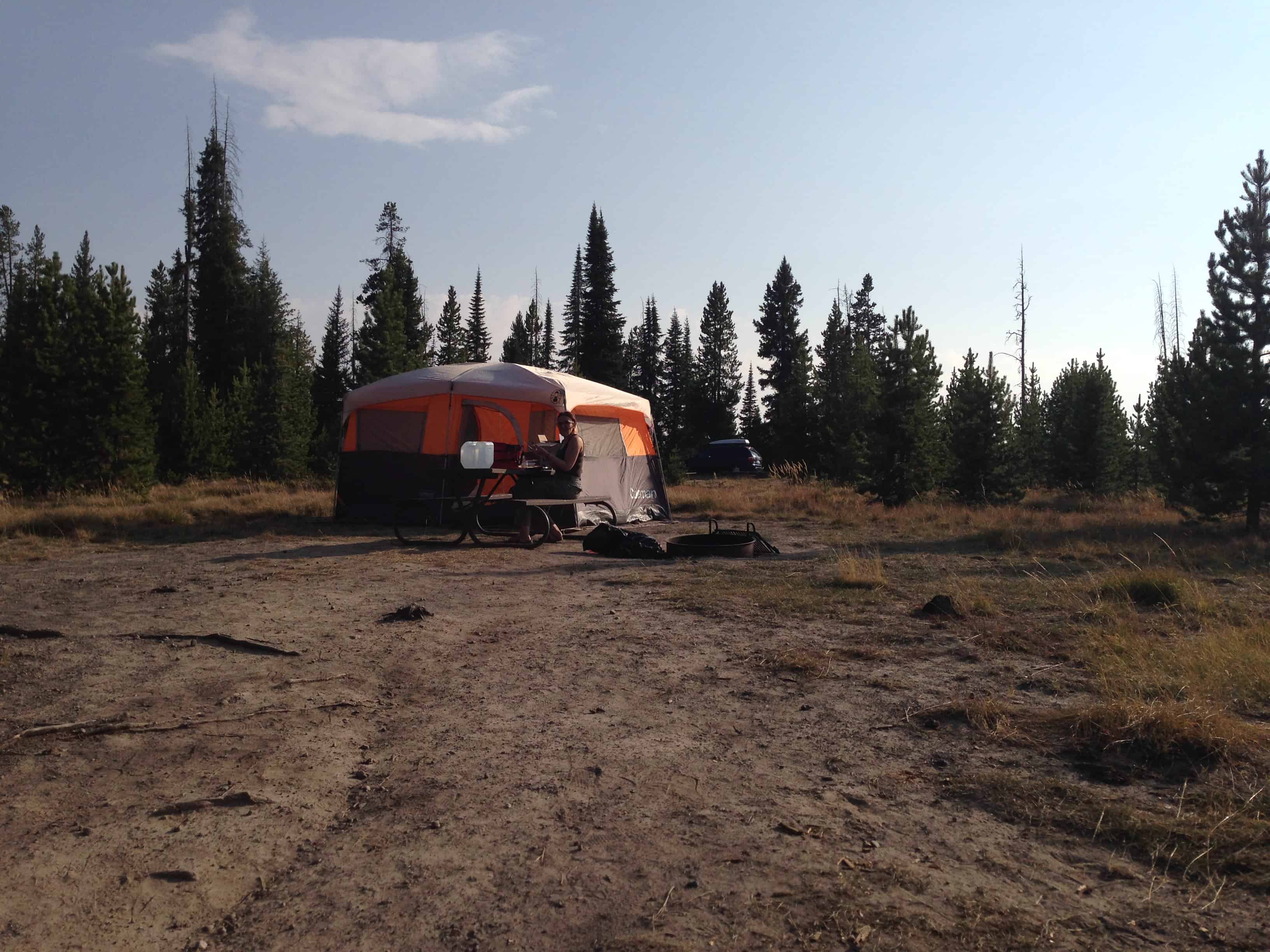 Grant Village Campground at Yellowstone National Park, Wyoming