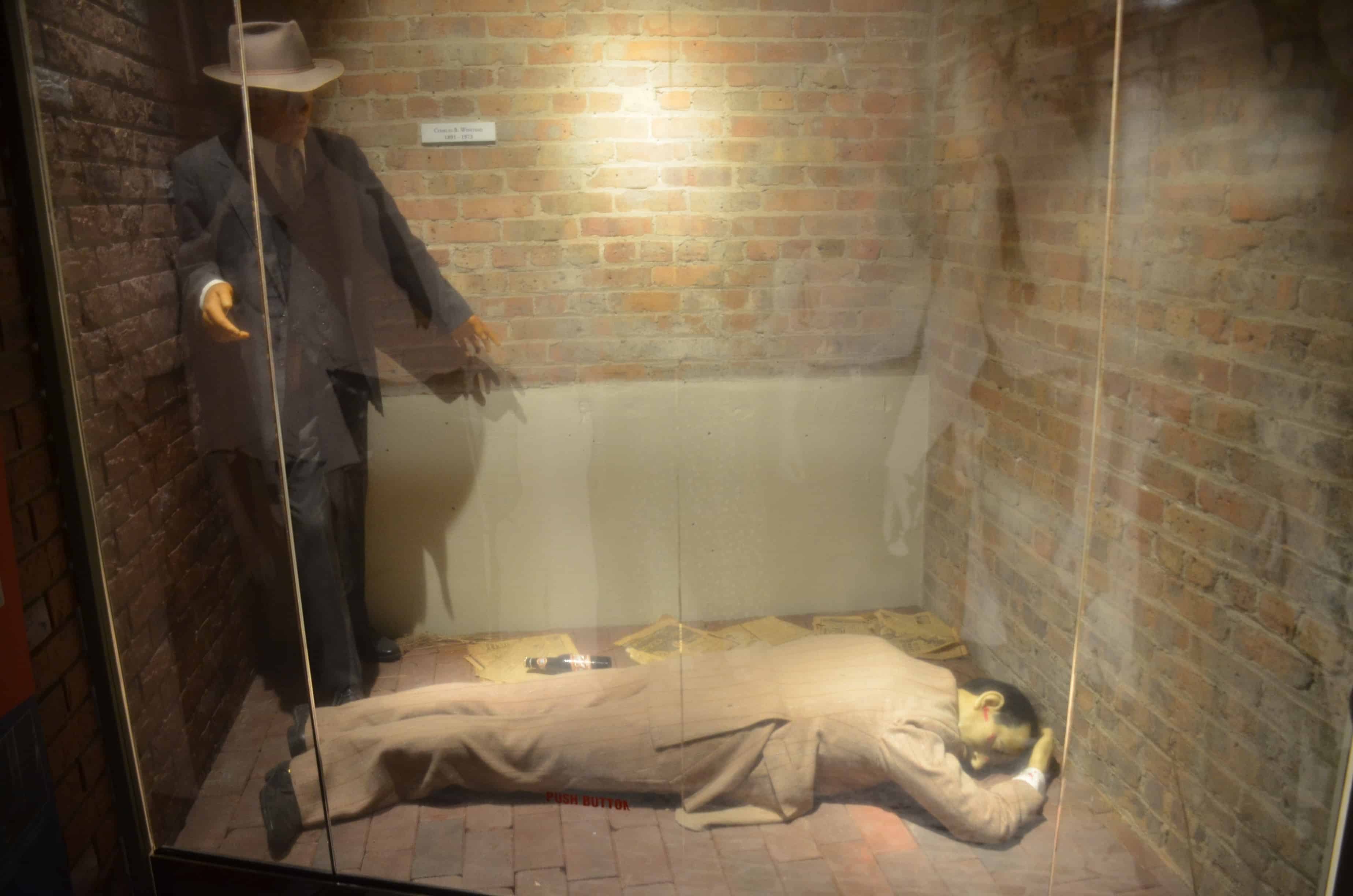 John Dillinger's death scene at the John Dillinger Museum in Crown Point, Indiana