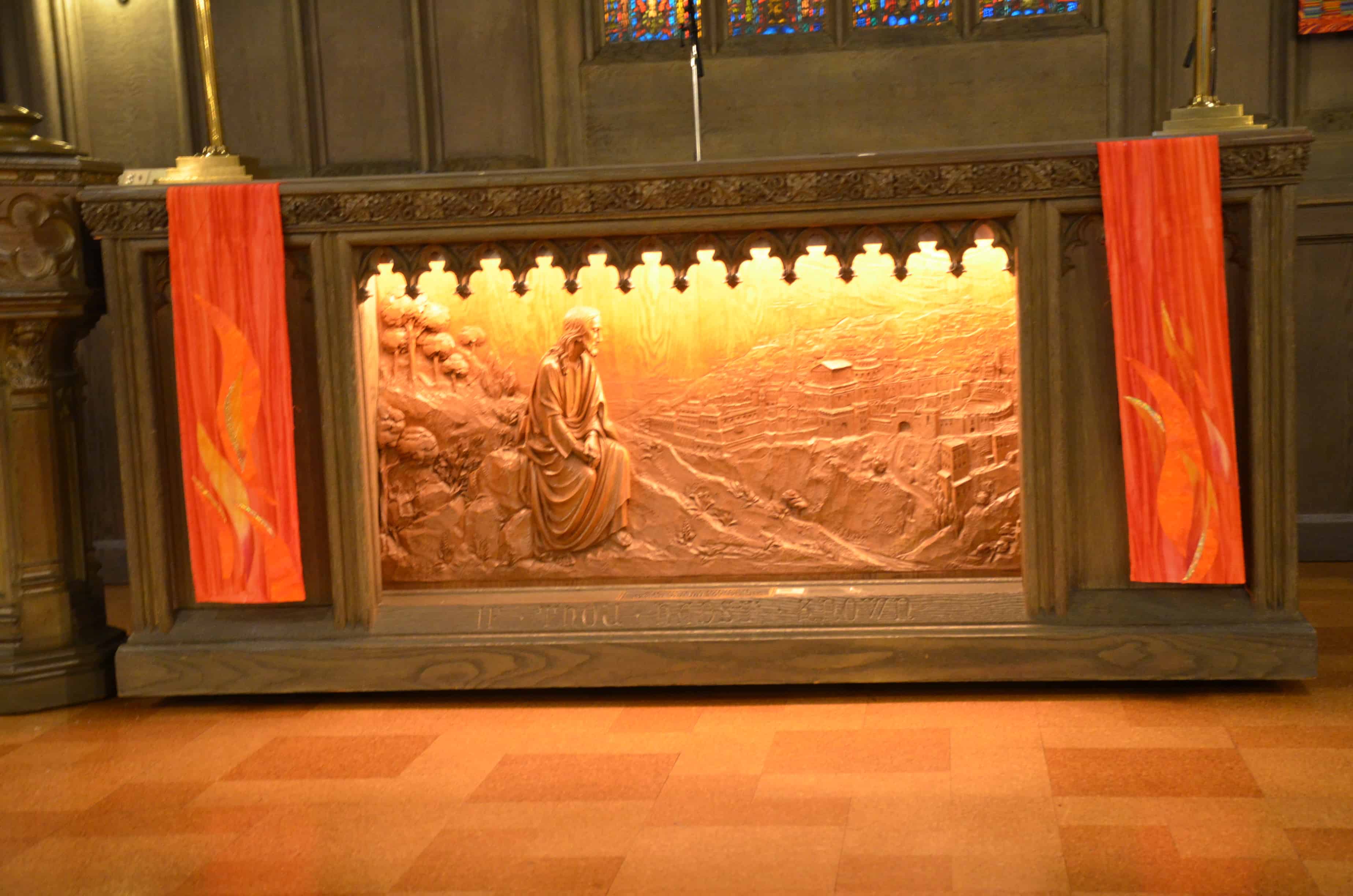 Christ weeping over Jerusalem in the First United Methodist Church at the Chicago Temple in Chicago, Illinois