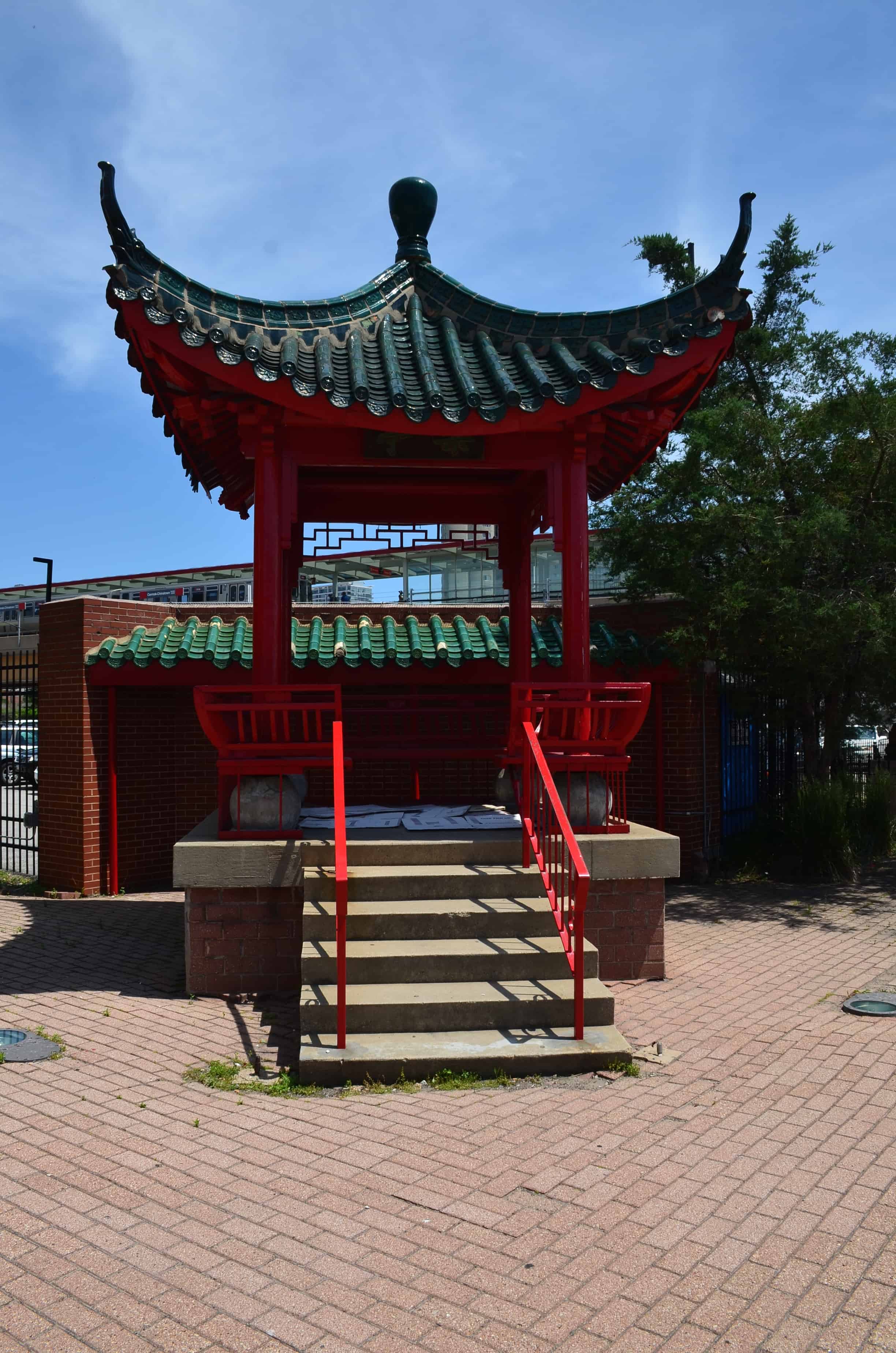 Chinese Pavilion in Chinatown, Chicago, Illinois