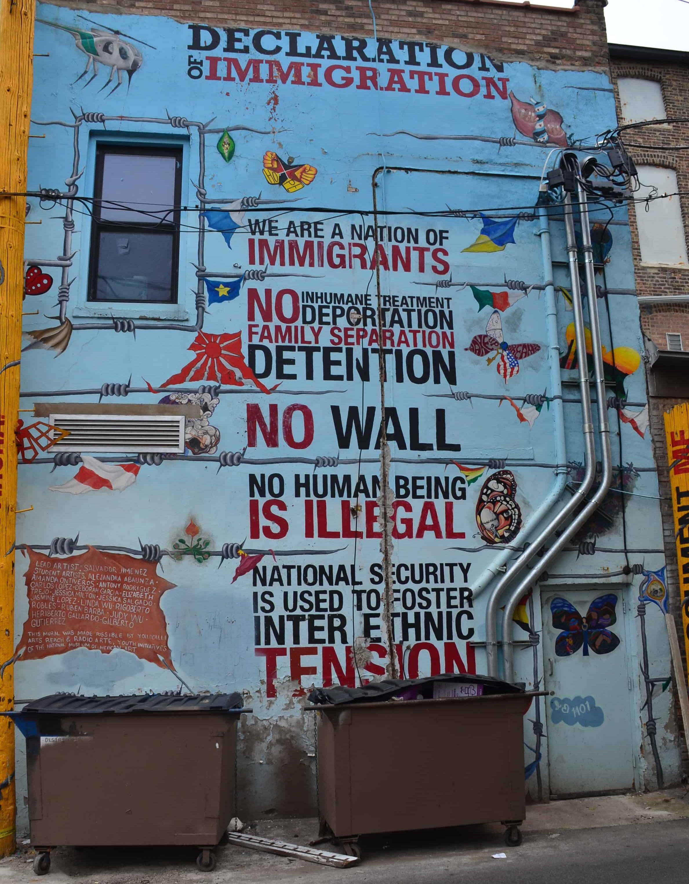 Immigration mural at 18th and Blue Island