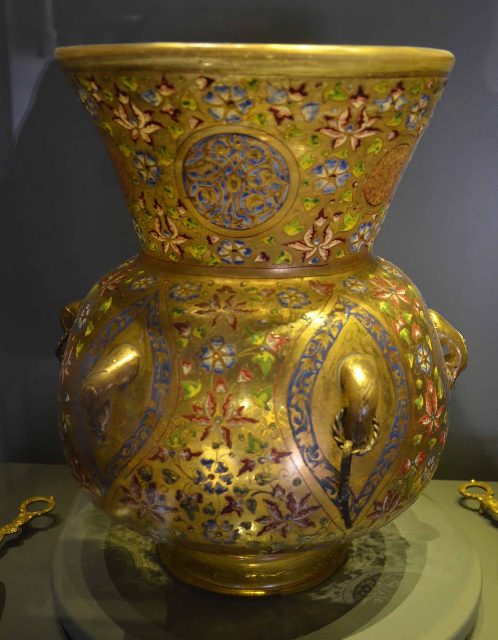 Glass lamp at the Mevlana Museum in Konya, Turkey