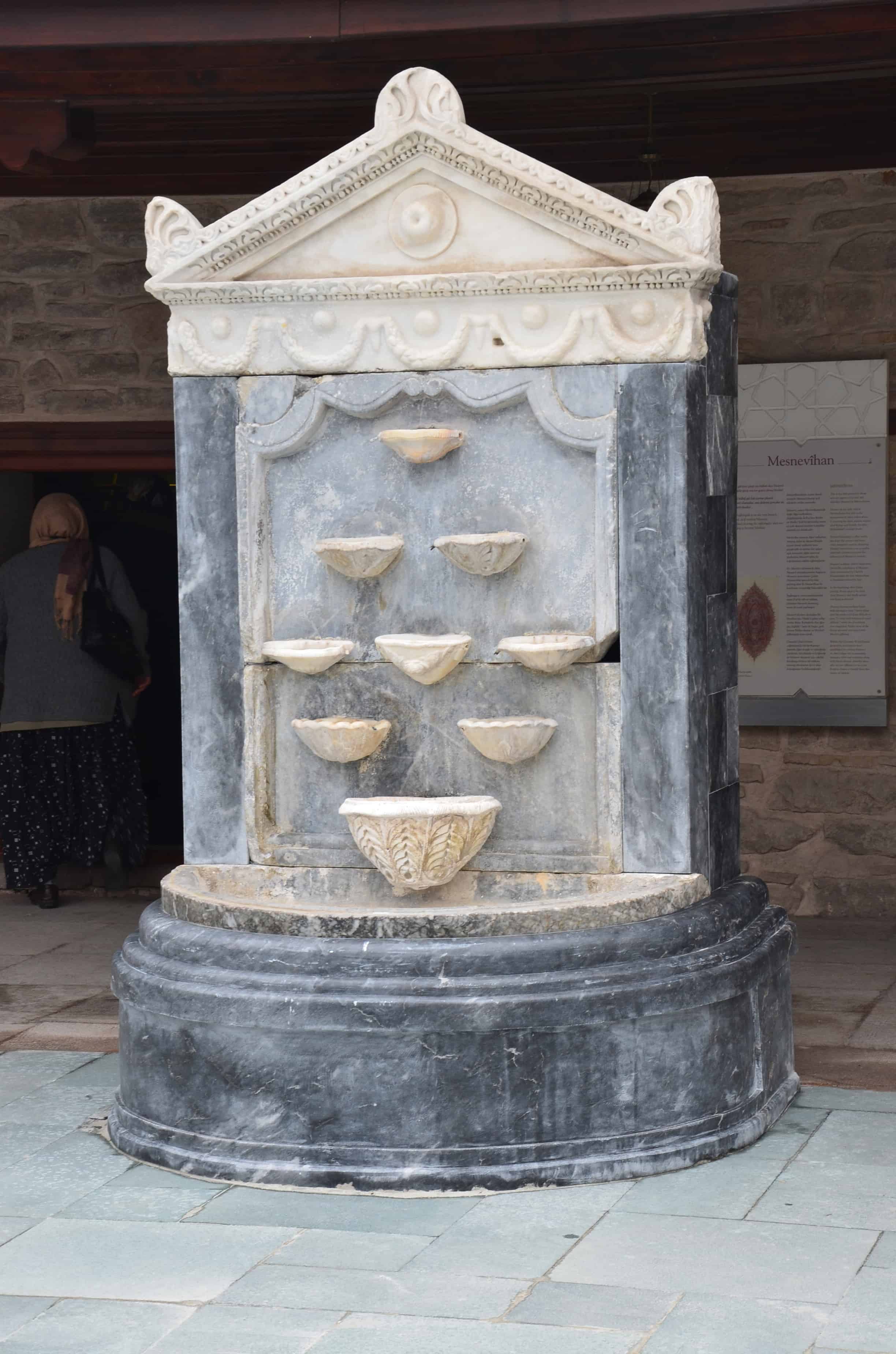 Fountain at the Mevlana Museum in Konya, Turkey