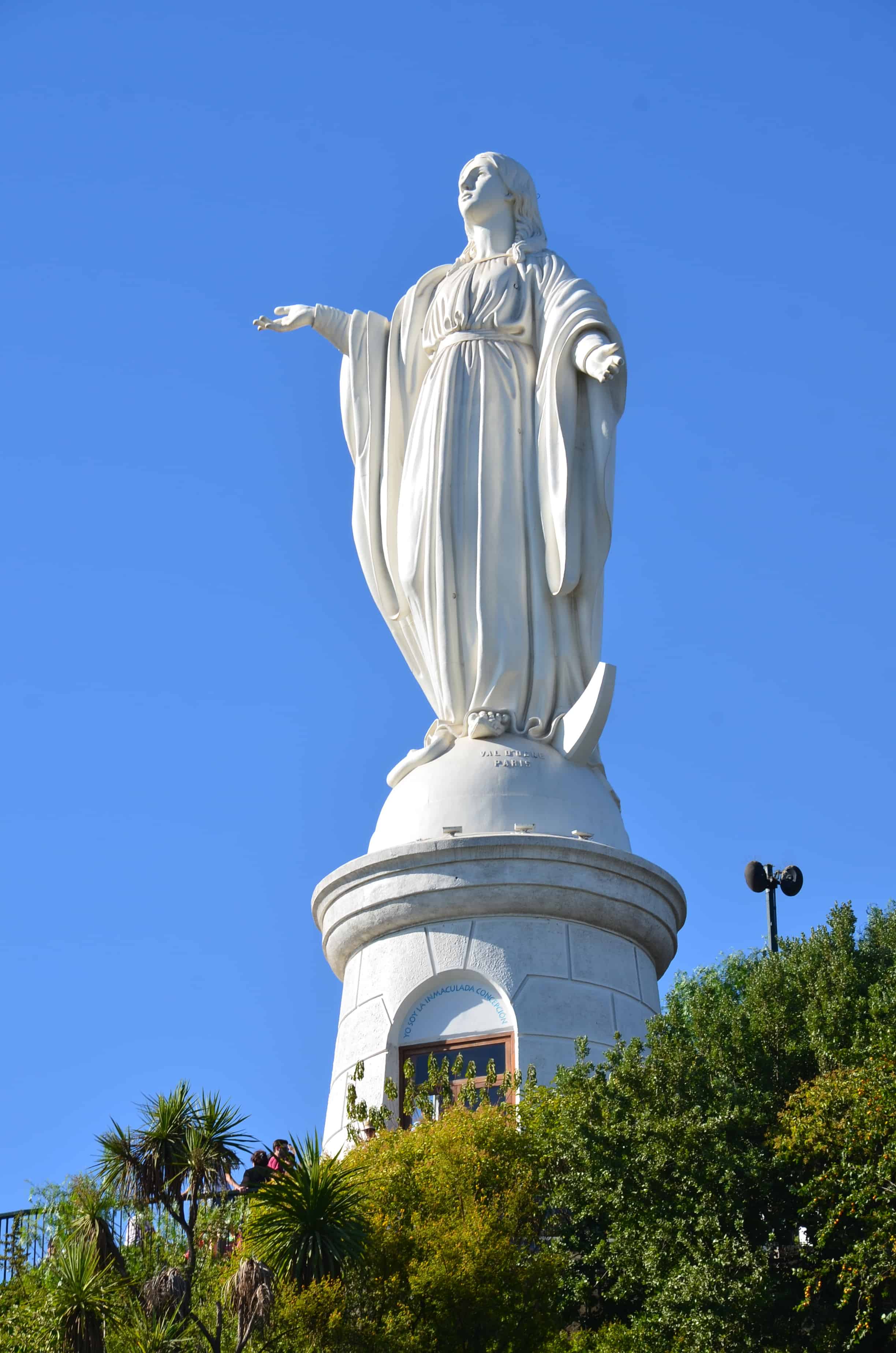 Statue of the Virgin at Cerro San Cristóbal in Bellavista, Santiago de Chile