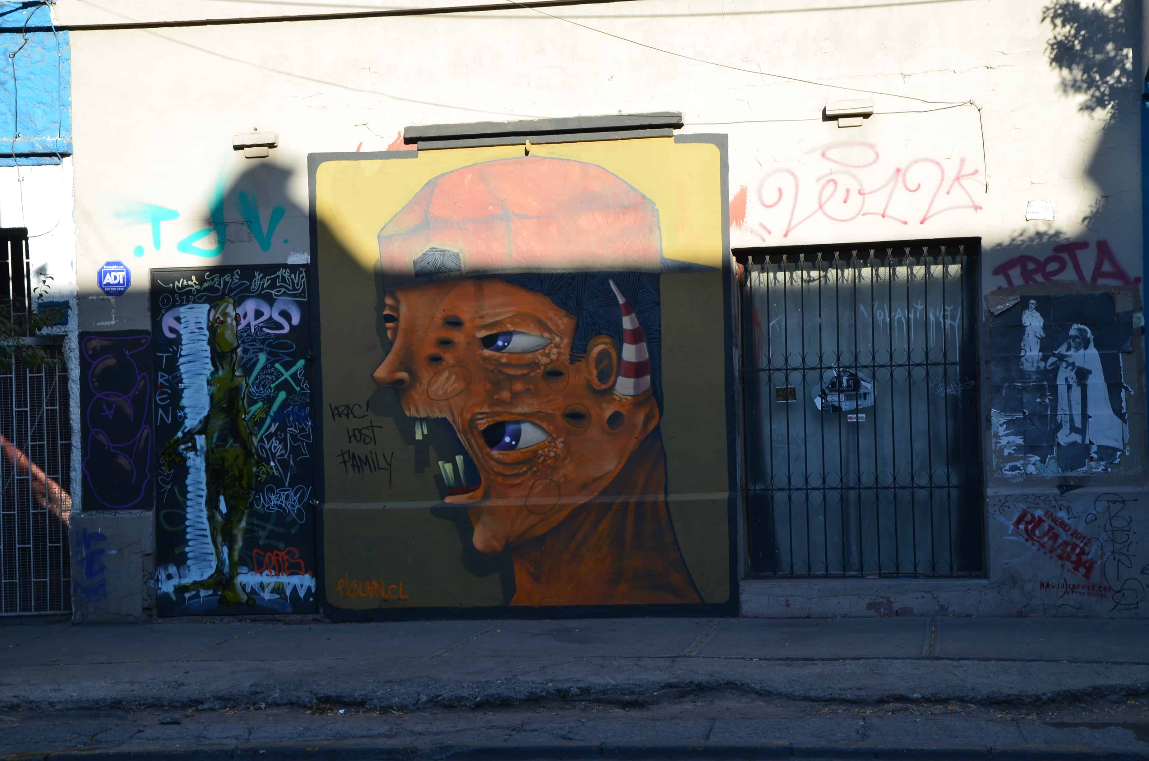 Mural on Purisima n Bellavista, Santiago de Chile