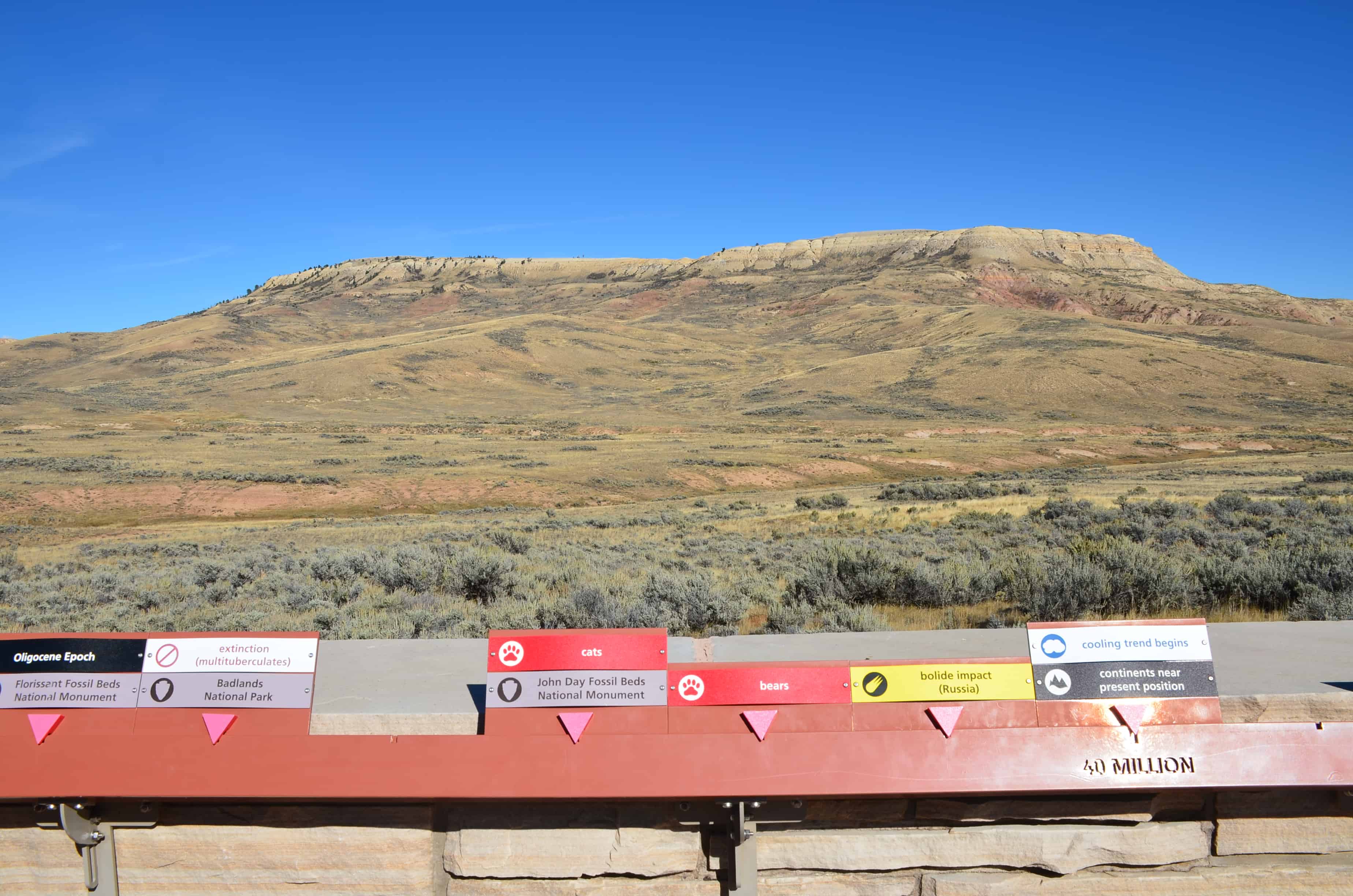 Timeline at Fossil Butte National Monument, Wyoming
