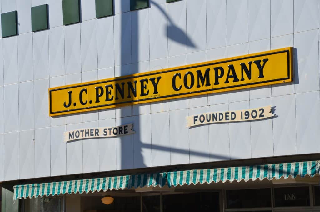 JC Penney mother store in Kemmerer, Wyoming
