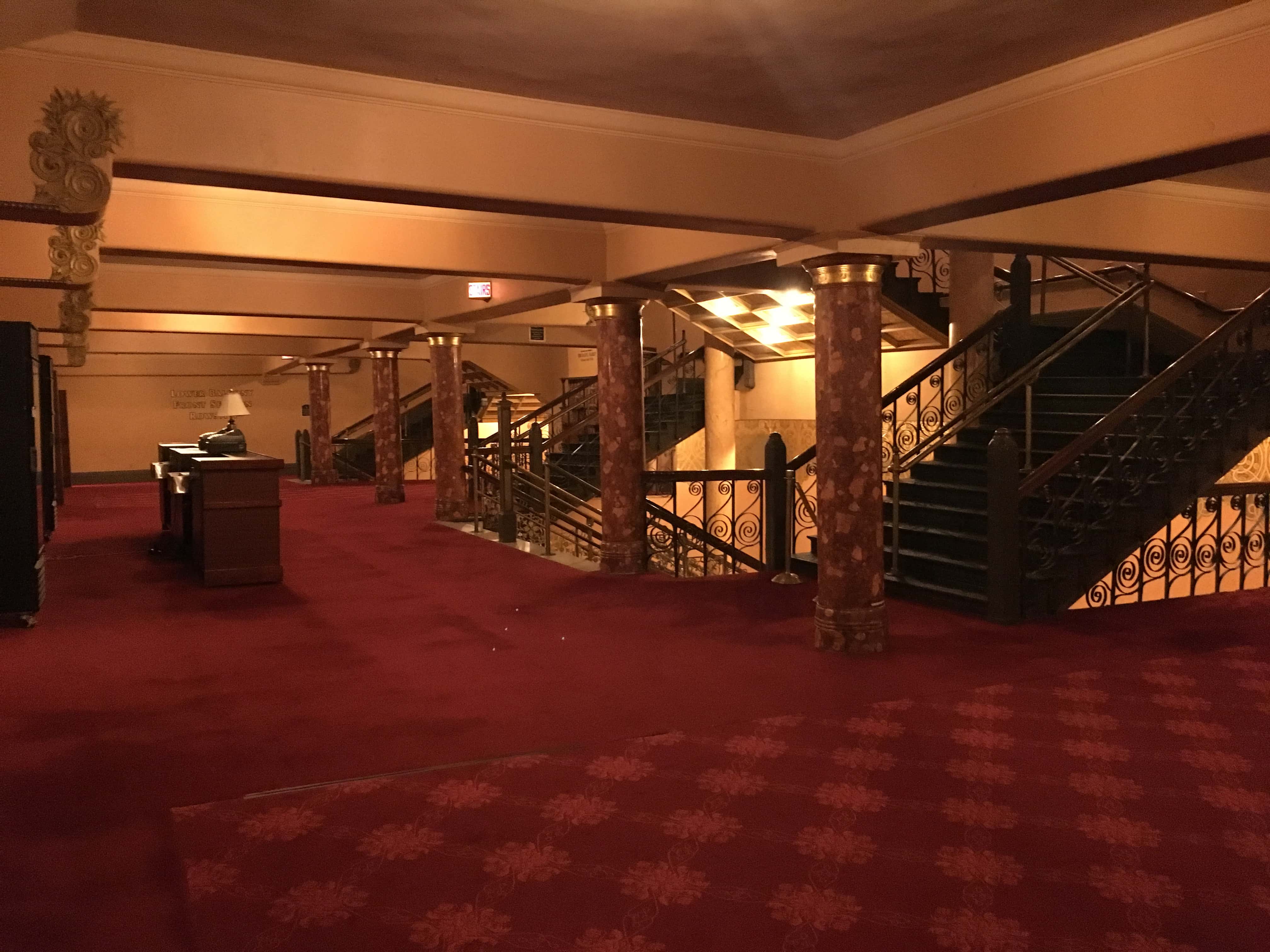 Middle level lobby in the Auditorium Theatre in Chicago, Illinois