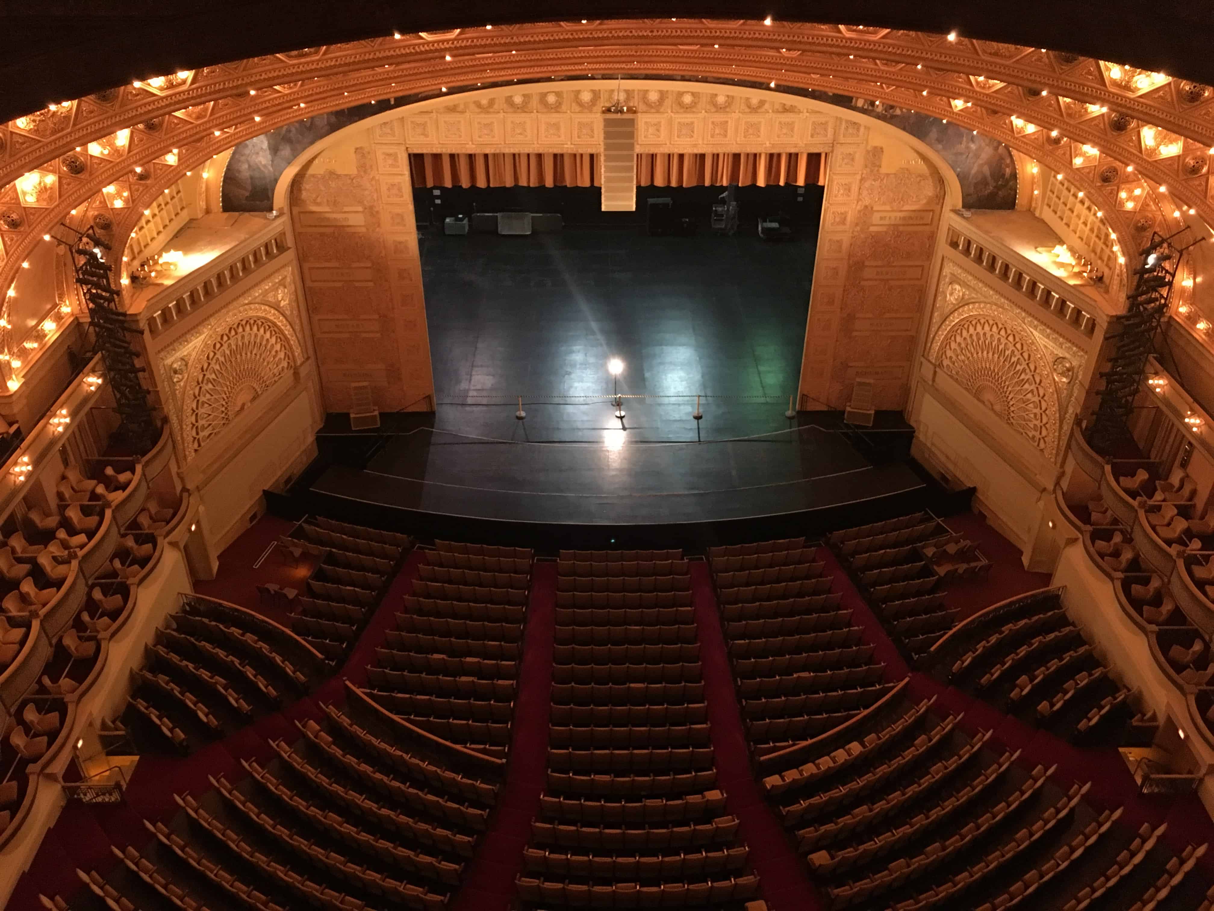 View from the top level in the Auditorium Theatre in Chicago, Illinois