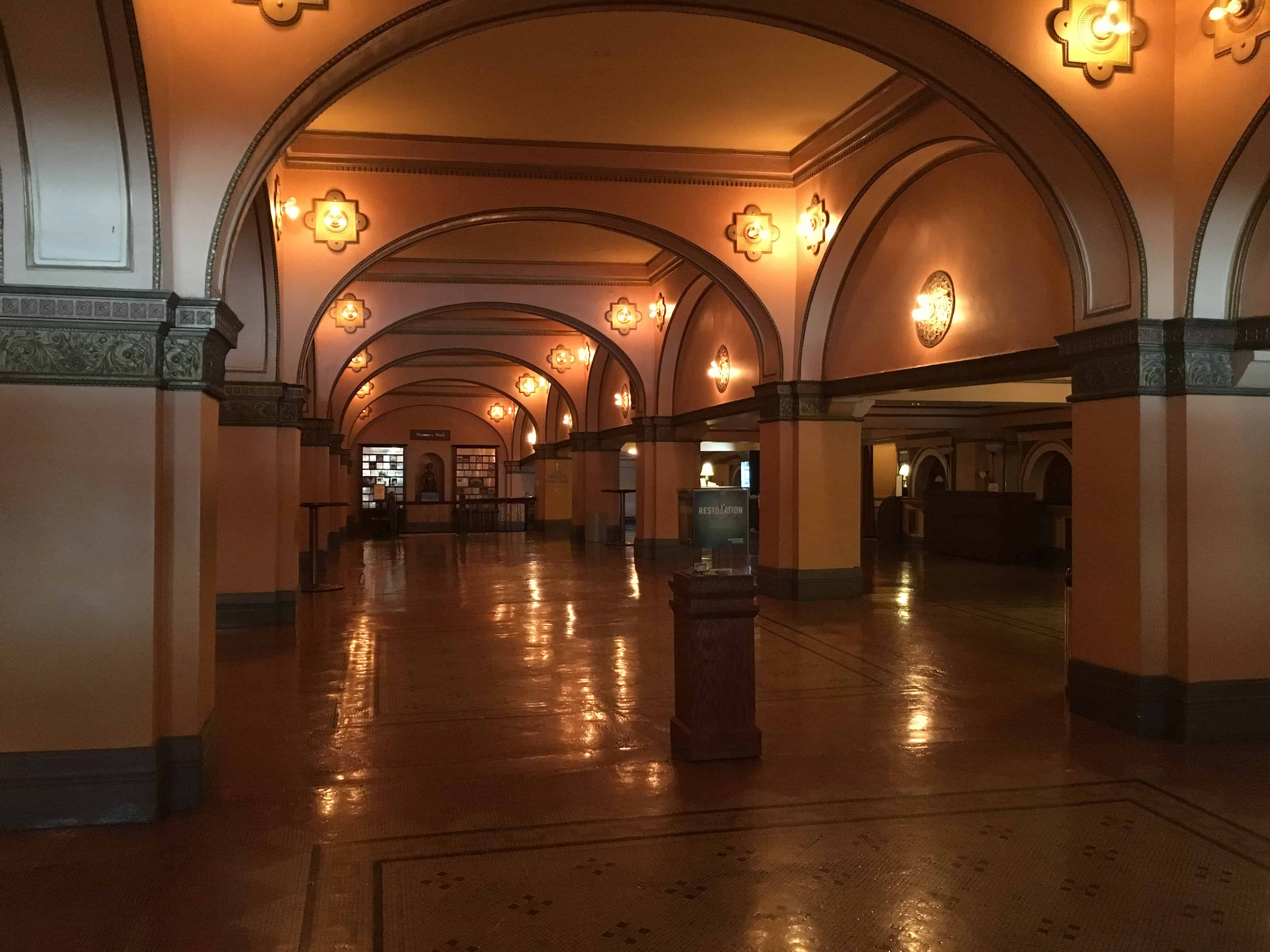 Main lobby in the Auditorium Theatre in Chicago, Illinois