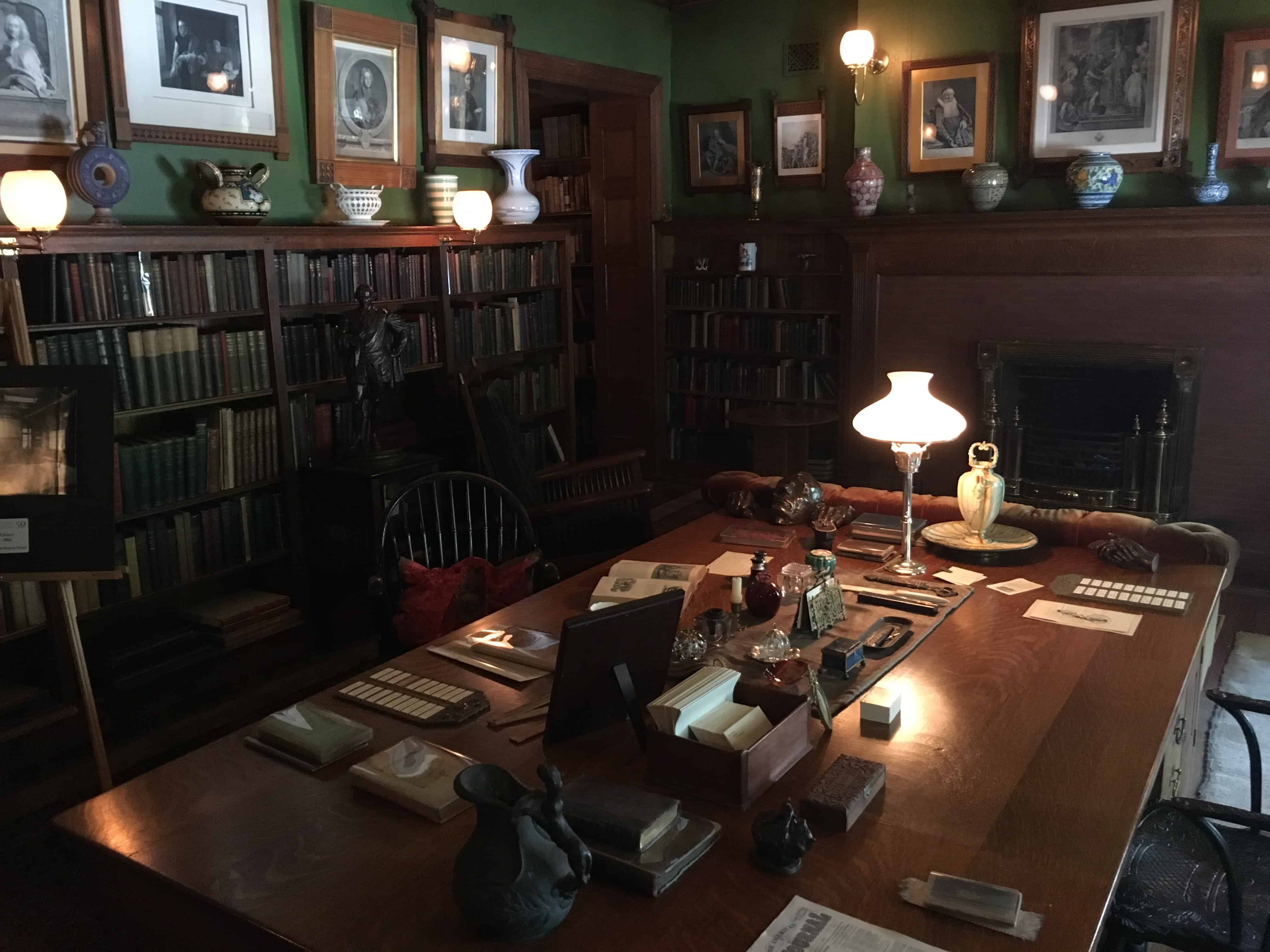 Library at the John J. Glessner House in Chicago, Illinois