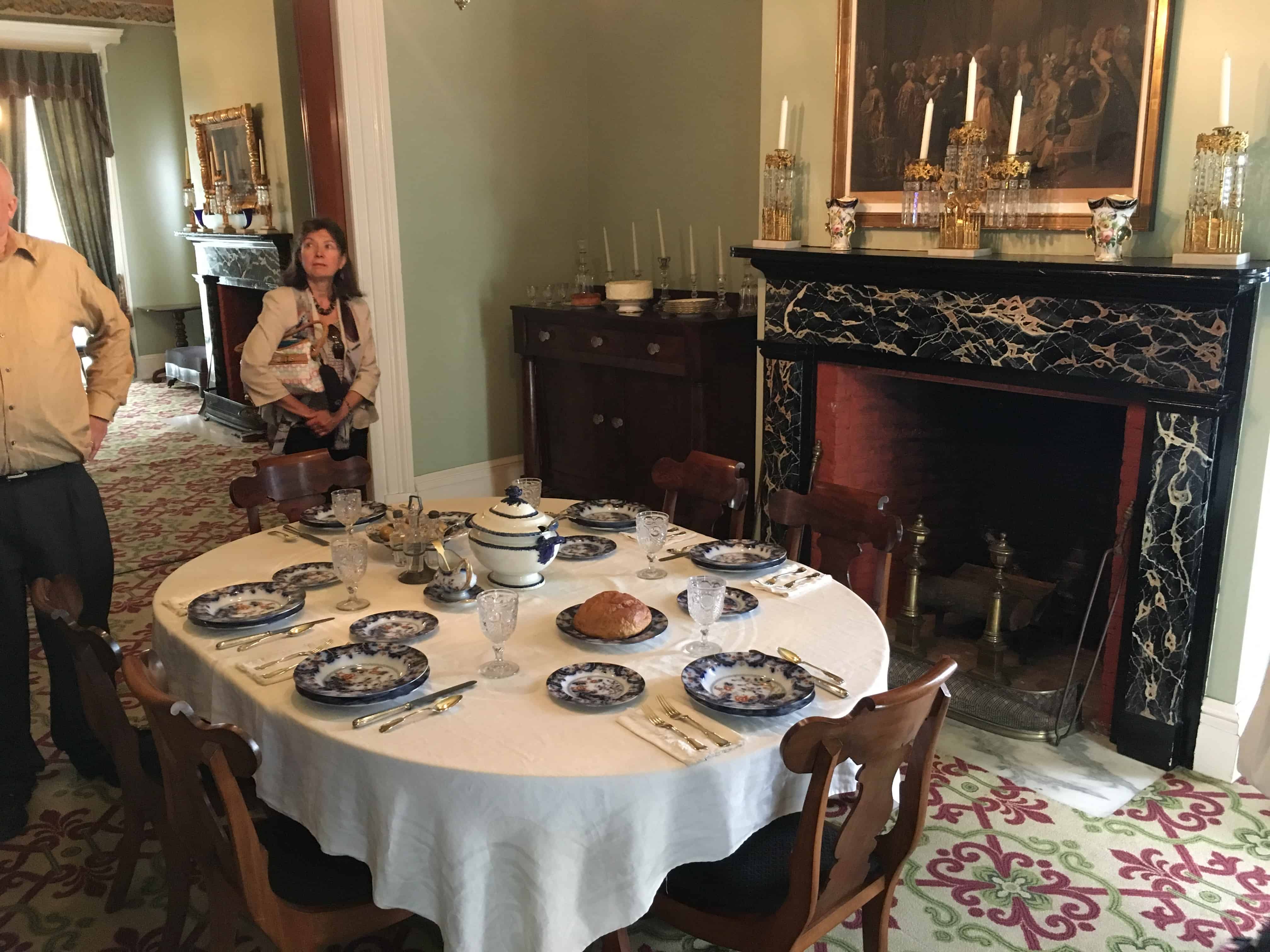 Dining room at the Henry B. Clarke House in Chicago, Illinois