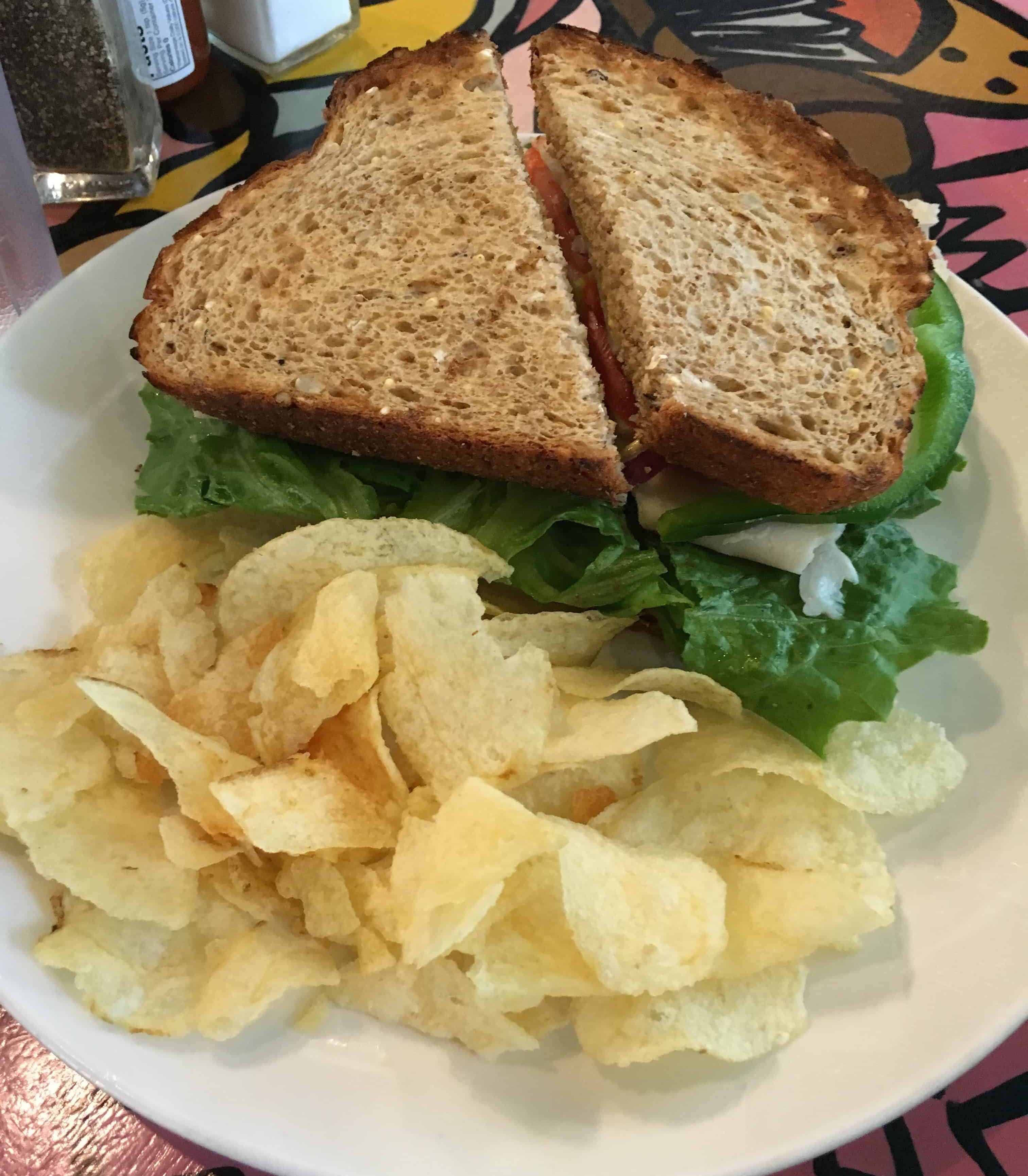 Turkey sandwich at Café Jumping Bean in Pilsen, Chicago, Illinois