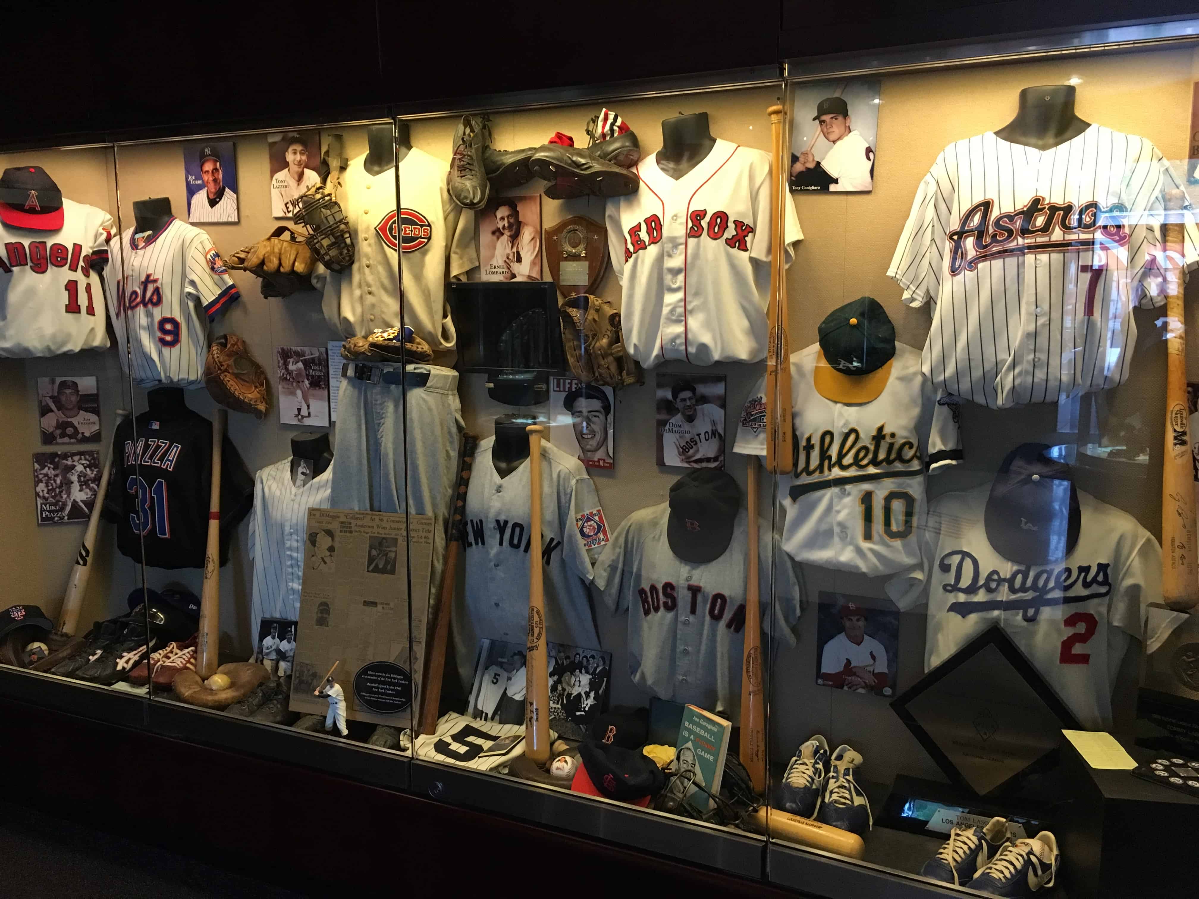 Baseball display at the National Italian American Sports Hall of Fame