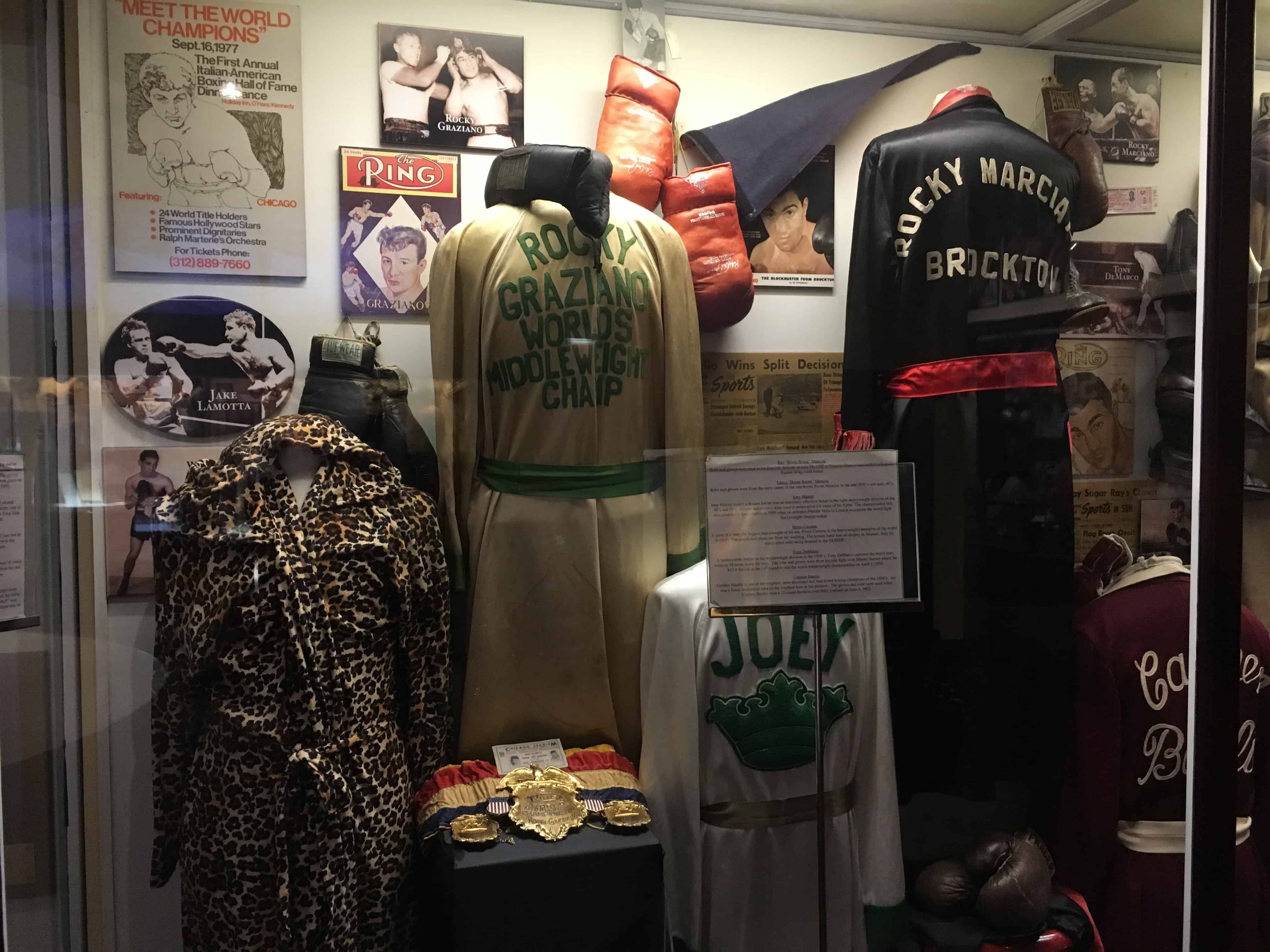 Boxing display at the National Italian American Sports Hall of Fame