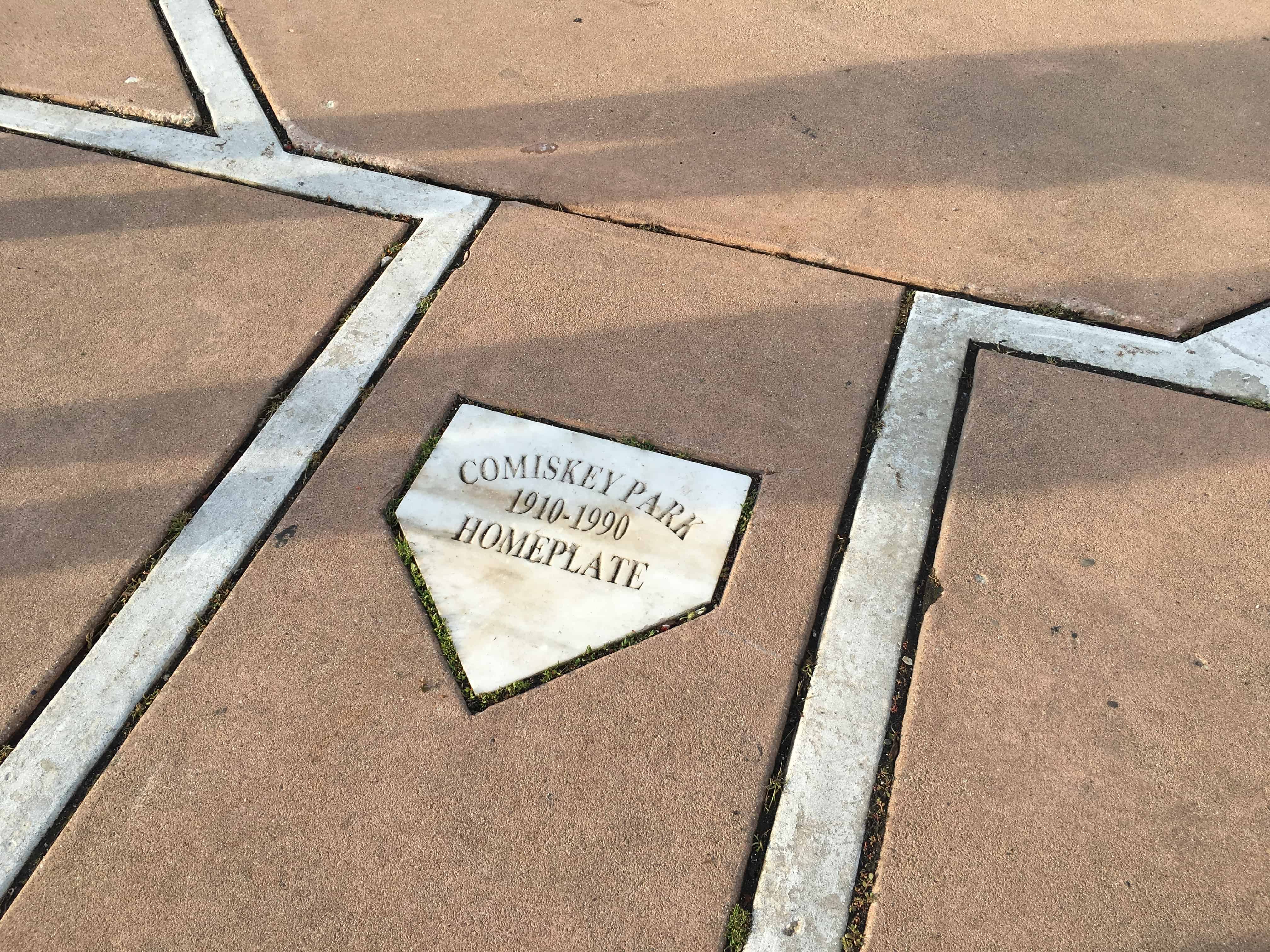 Home plate of old Comiskey Park in Chicago, Illinois