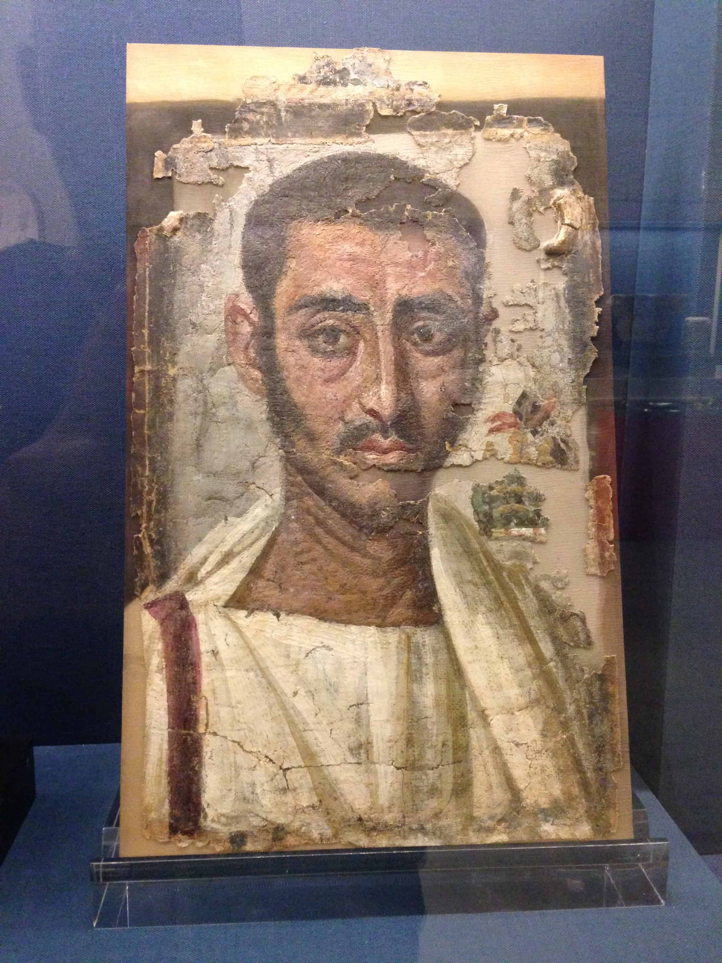 Fayum portrait at the Benaki Museum of Greek Culture in Athens, Greece