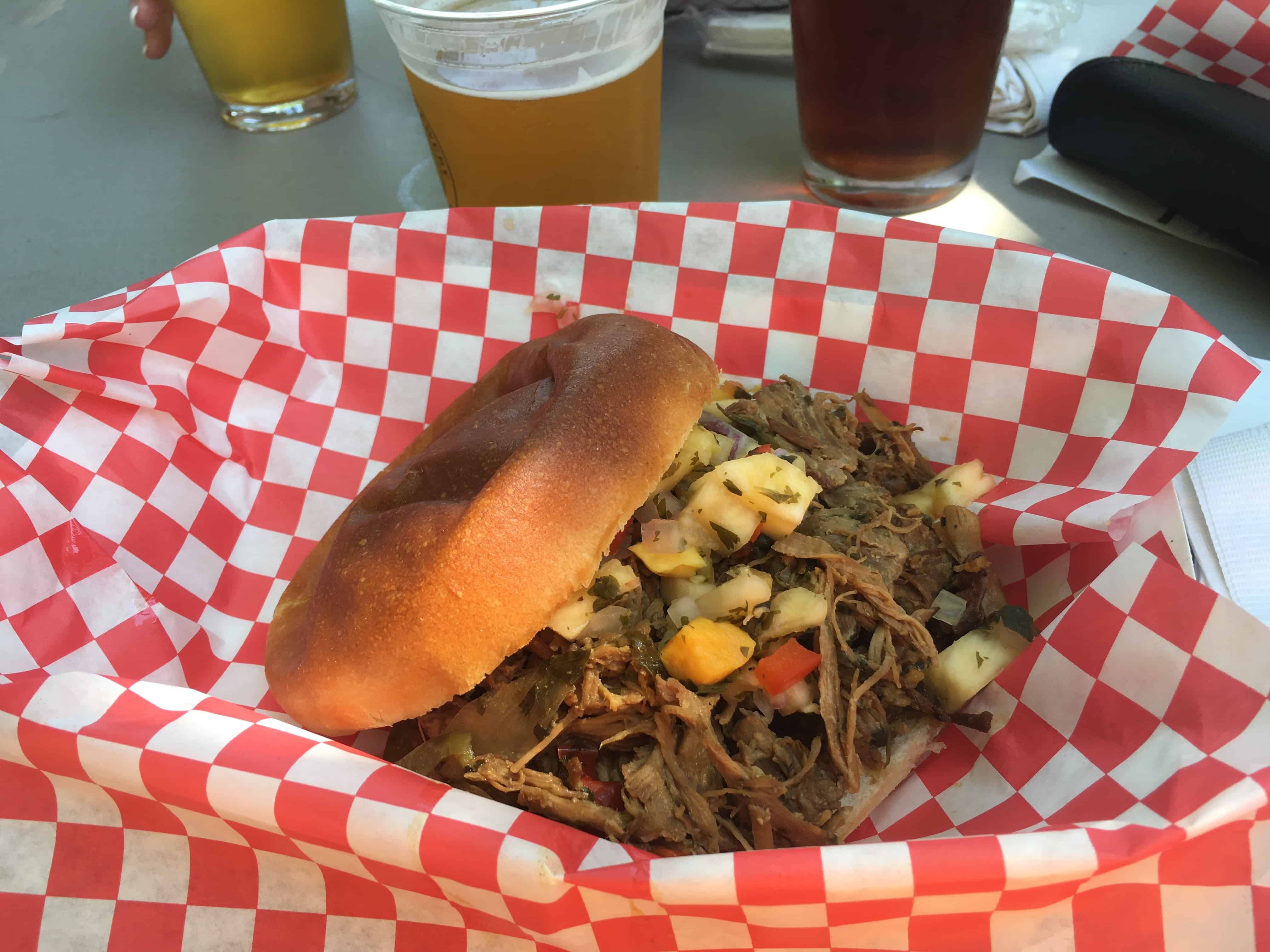 Cuban pulled pork sandwich at Round Barn Winery on the Lake Michigan Shore Wine Trail