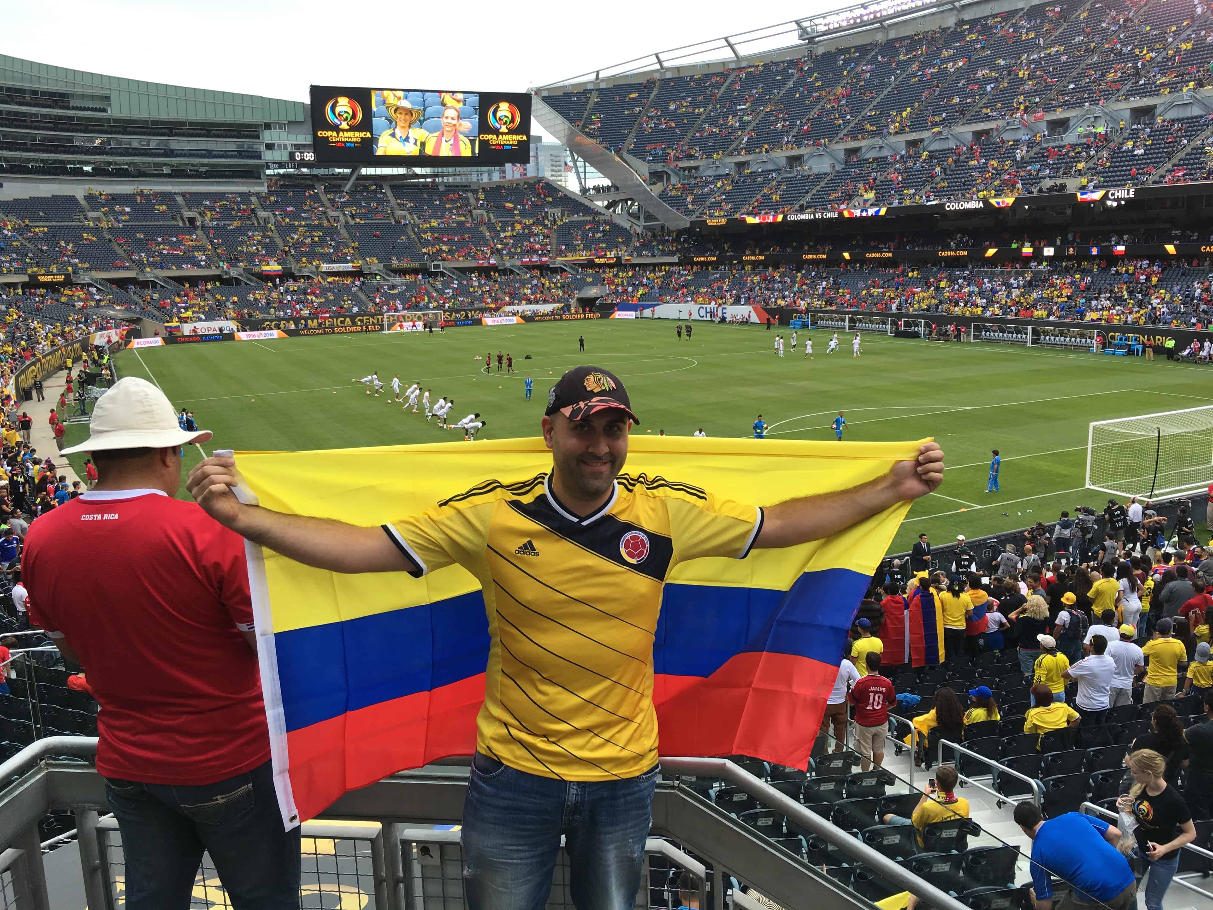 Me at Colombia vs Chile