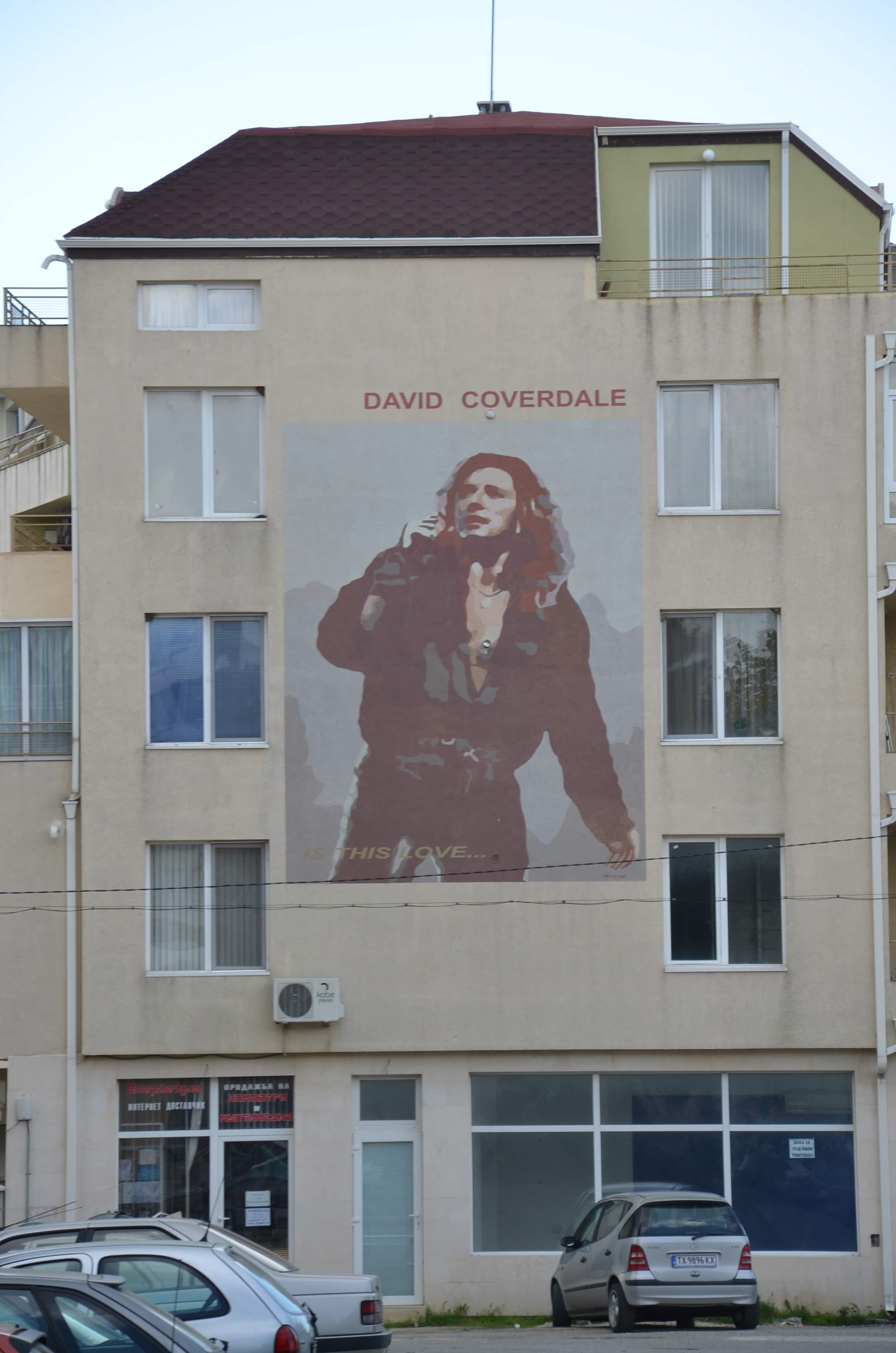 David Coverdale mural in Kavarna, Bulgaria