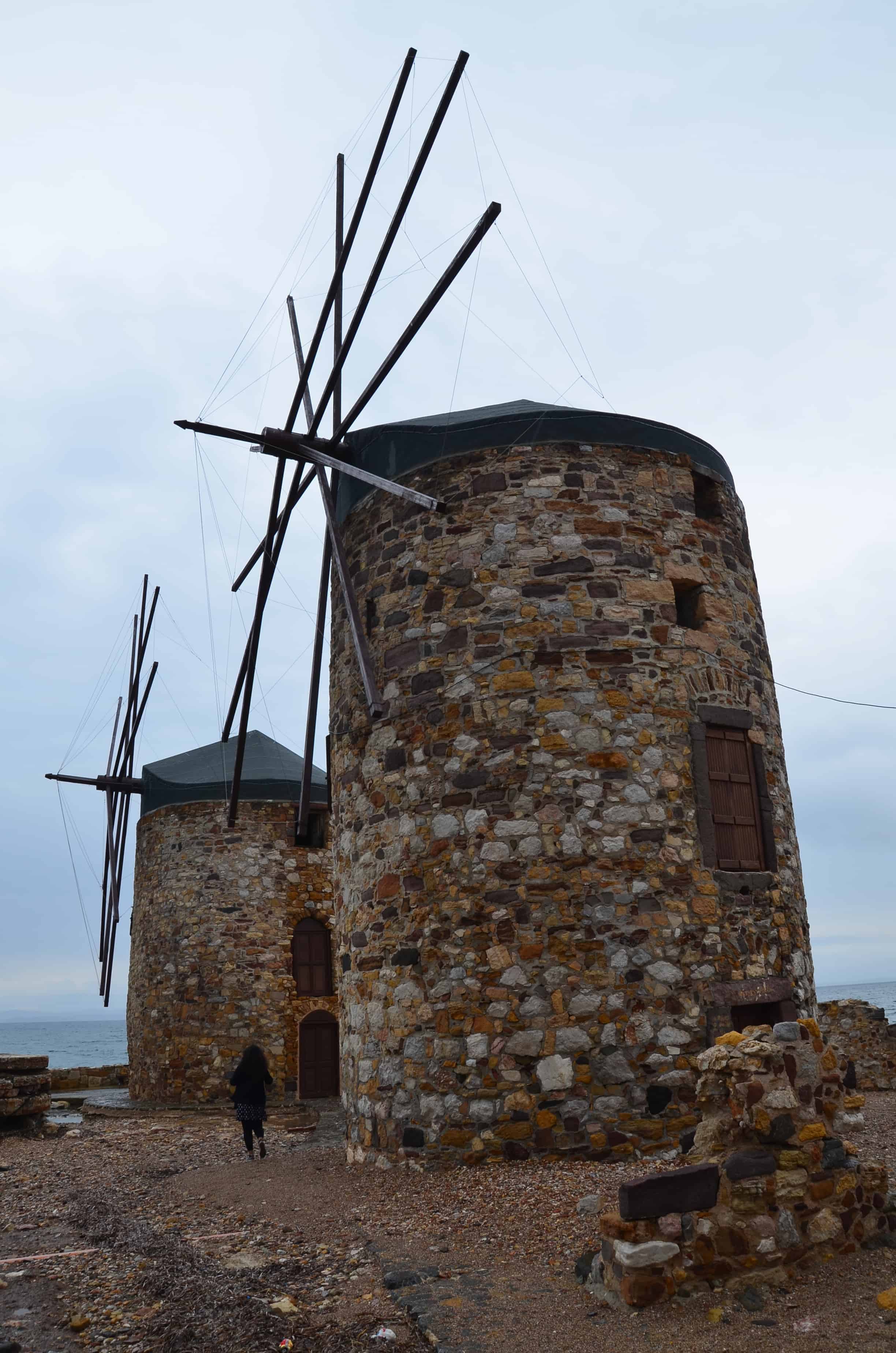 Windmills in Chios, Greece